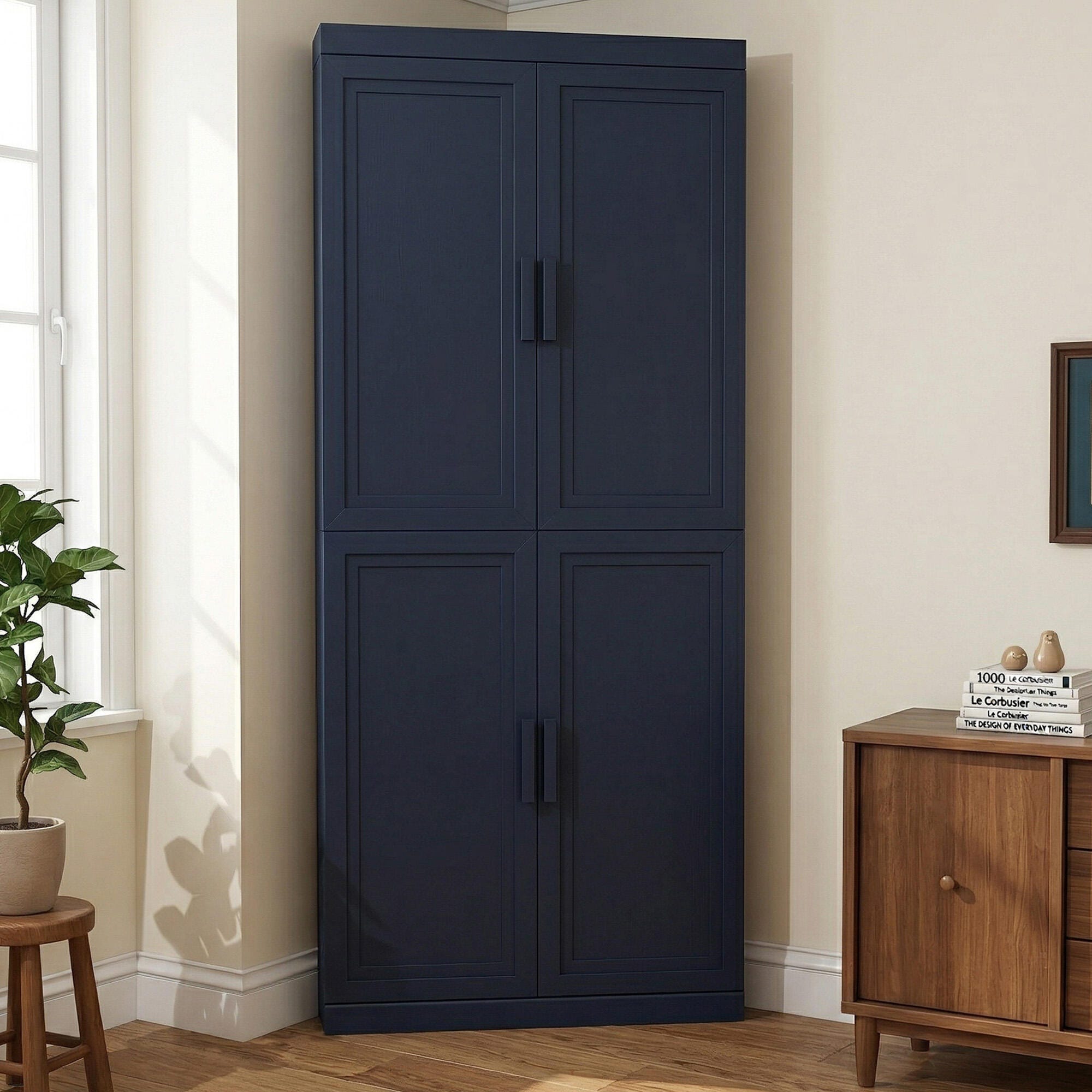 Dovelina Liora Stackable 31" Accent Cabinet, Blue, large