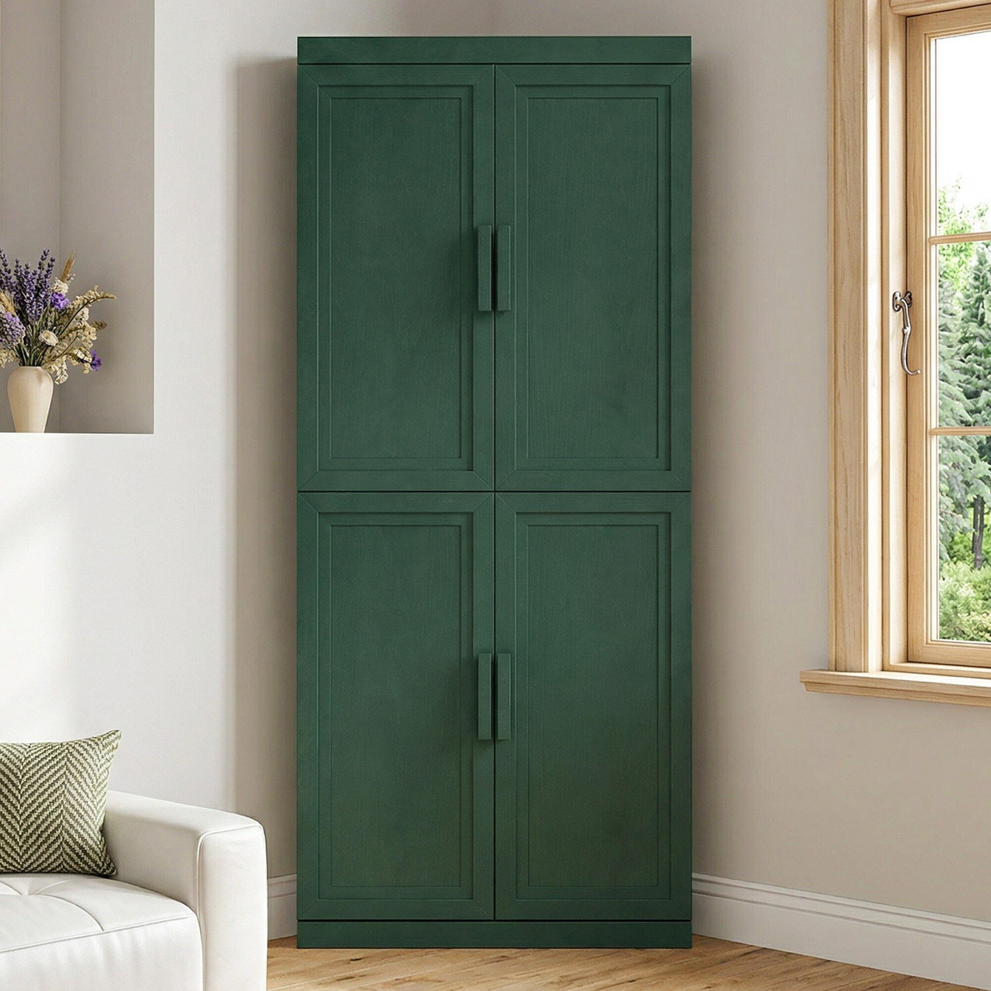 Dovelina Liora Stackable 31" Accent Cabinet, Green, large