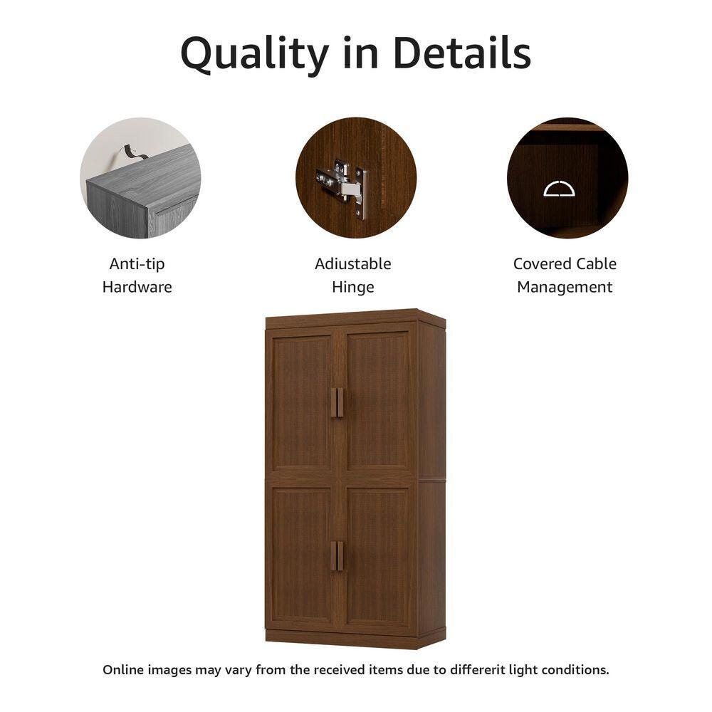 Dovelina Liora Heavy Duty 31" Accent Cabinet, Walnut, large