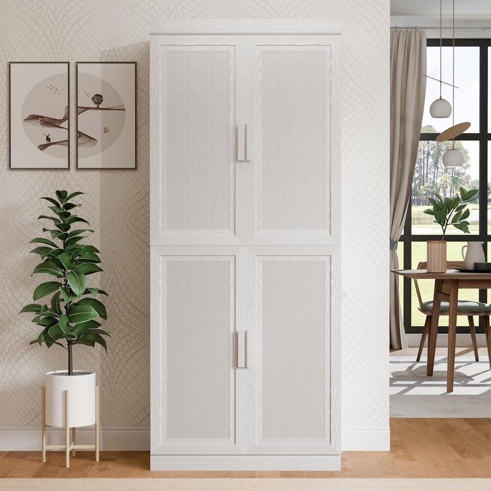 Dovelina Liora Freestanding 31" Accent Cabinet, White, rollover