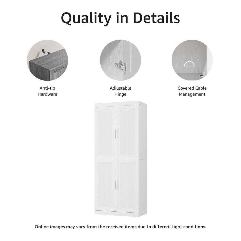 Dovelina Liora Freestanding 31" Accent Cabinet, White, large