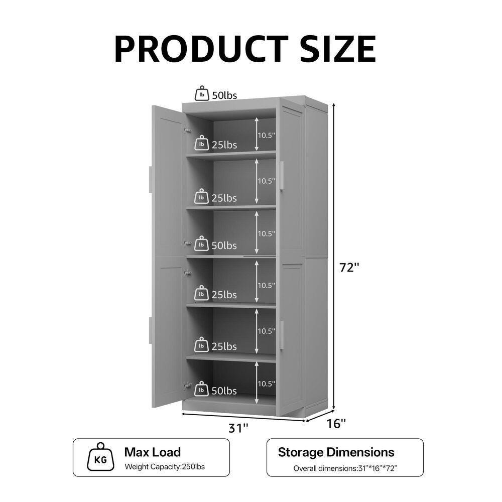 Dovelina Liora Freestanding 31" Accent Cabinet, White, large