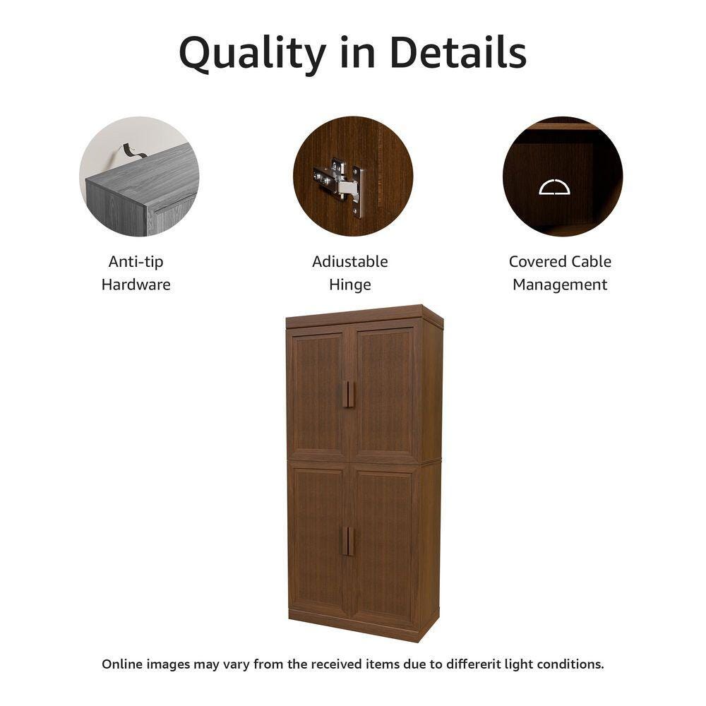 Dovelina Liora Reinforced 31" Accent Cabinet, Walnut, large