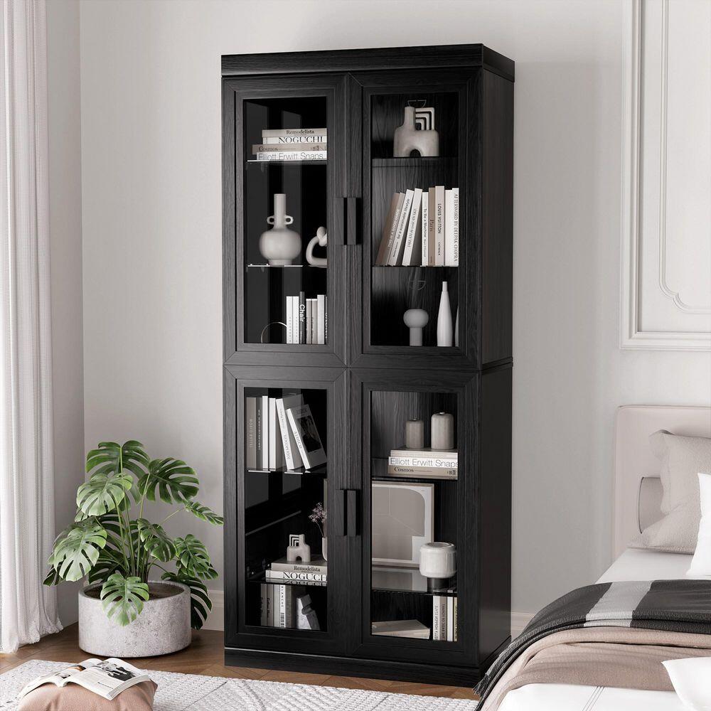 Dovelina Liora Expandable 31" Accent Cabinet, Black, large