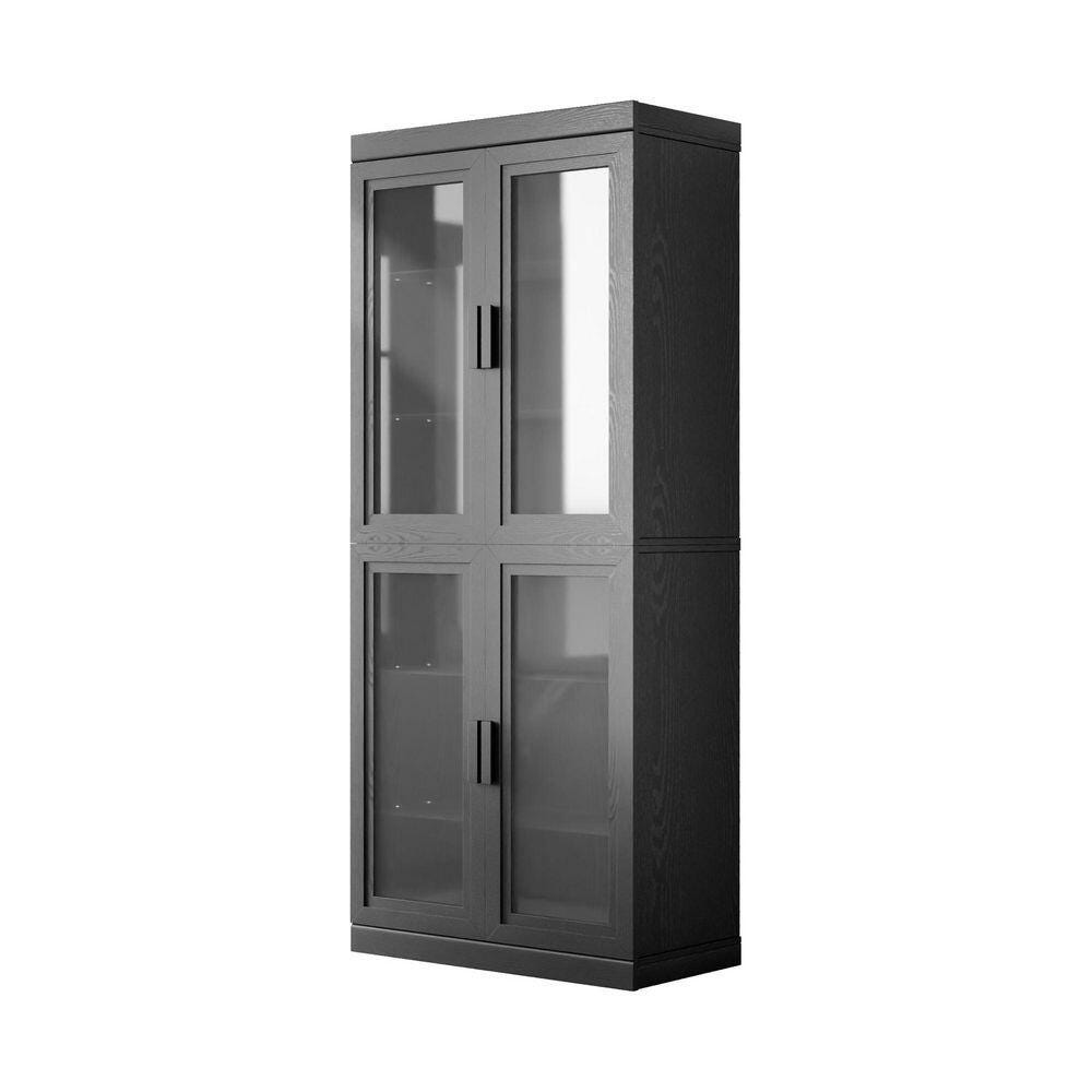 Dovelina Liora Expandable 31" Accent Cabinet, Black, large