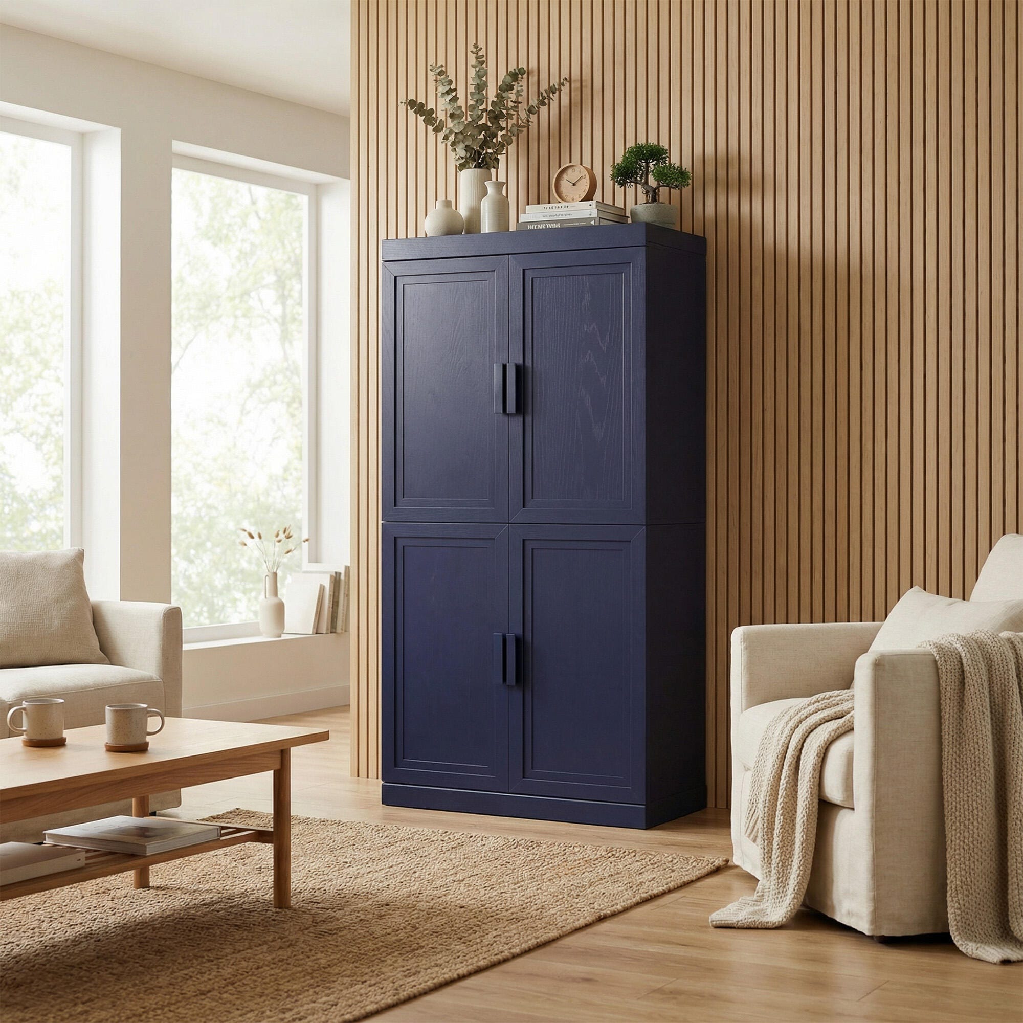 Dovelina Liora Modular Freestanding 31" Accent Cabinet, Blue, large
