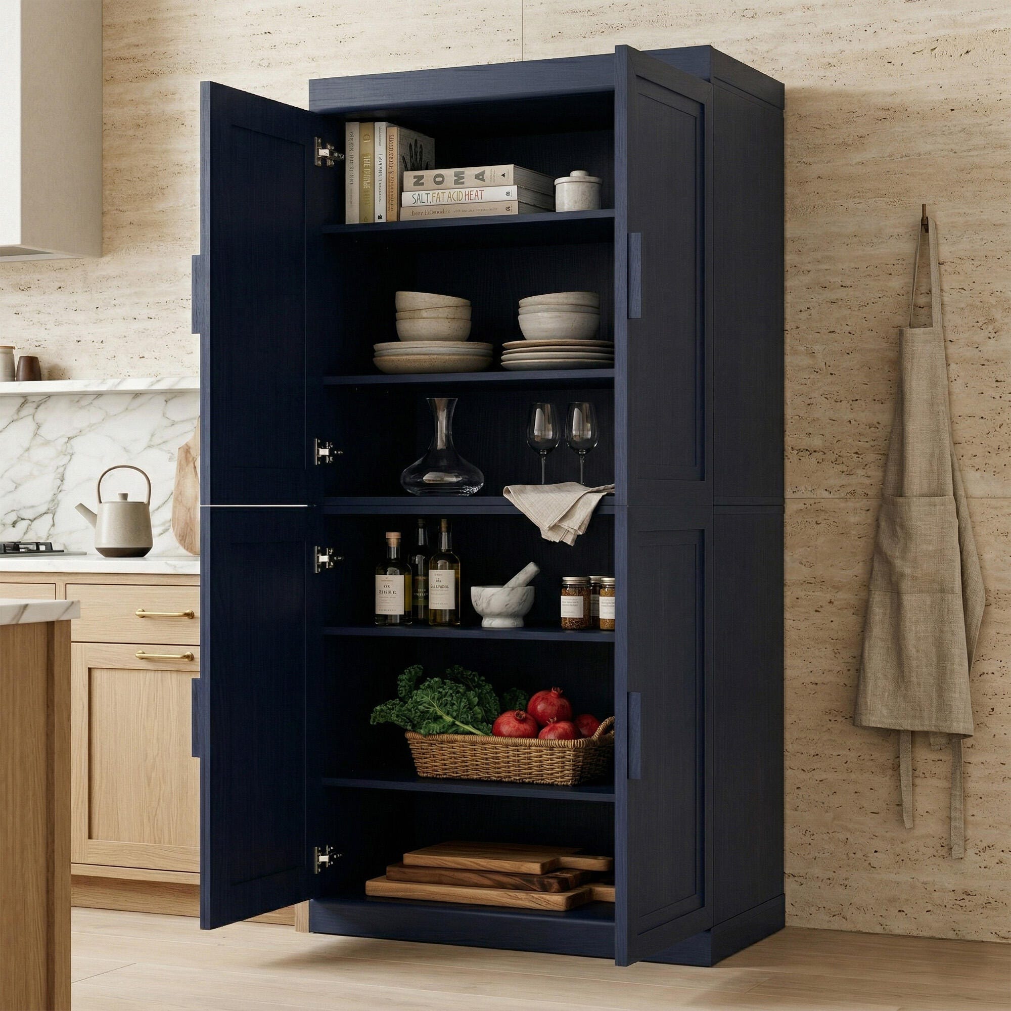 Dovelina Liora Modular Freestanding 31" Accent Cabinet, Blue, large
