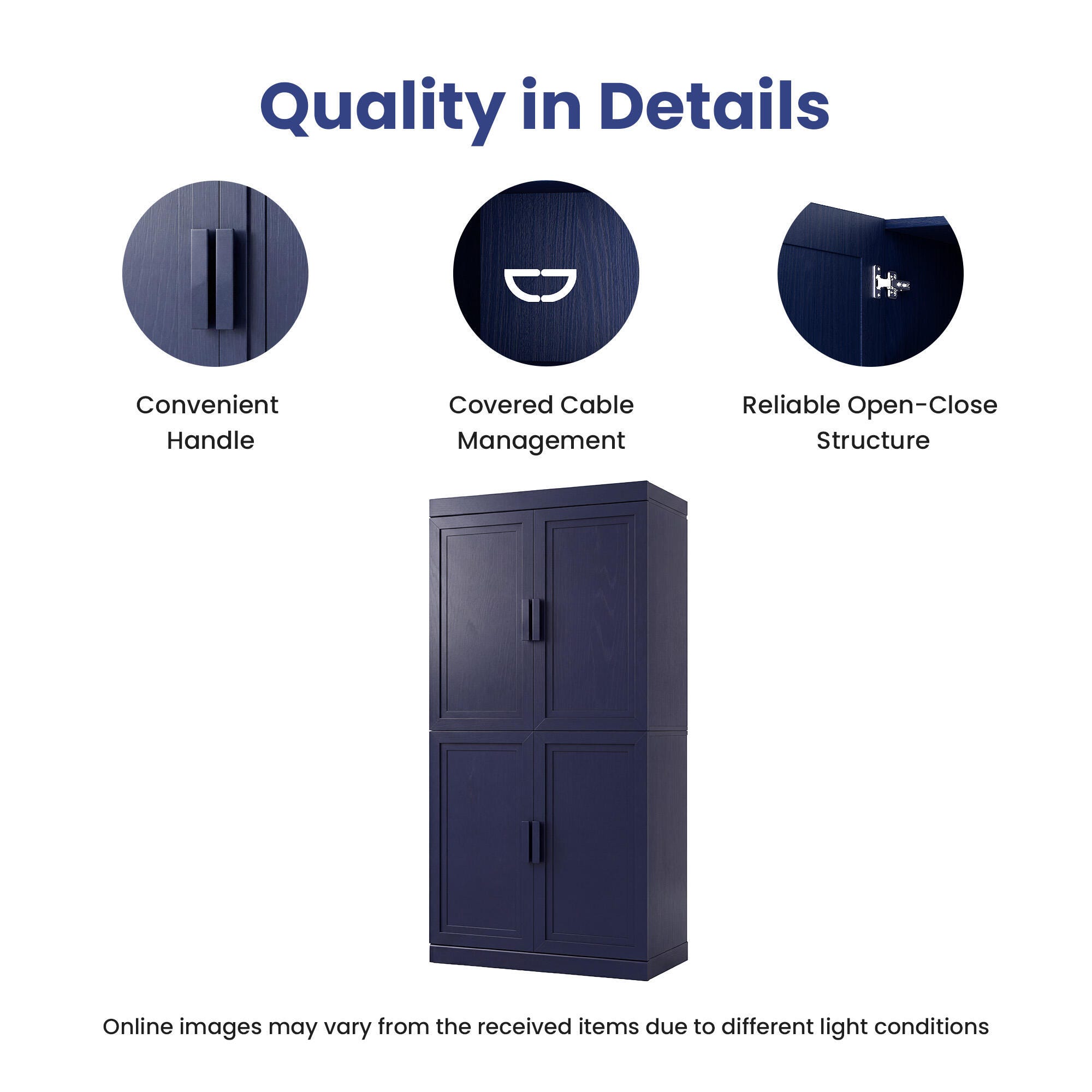 Dovelina Liora Modular Freestanding 31" Accent Cabinet, Blue, large