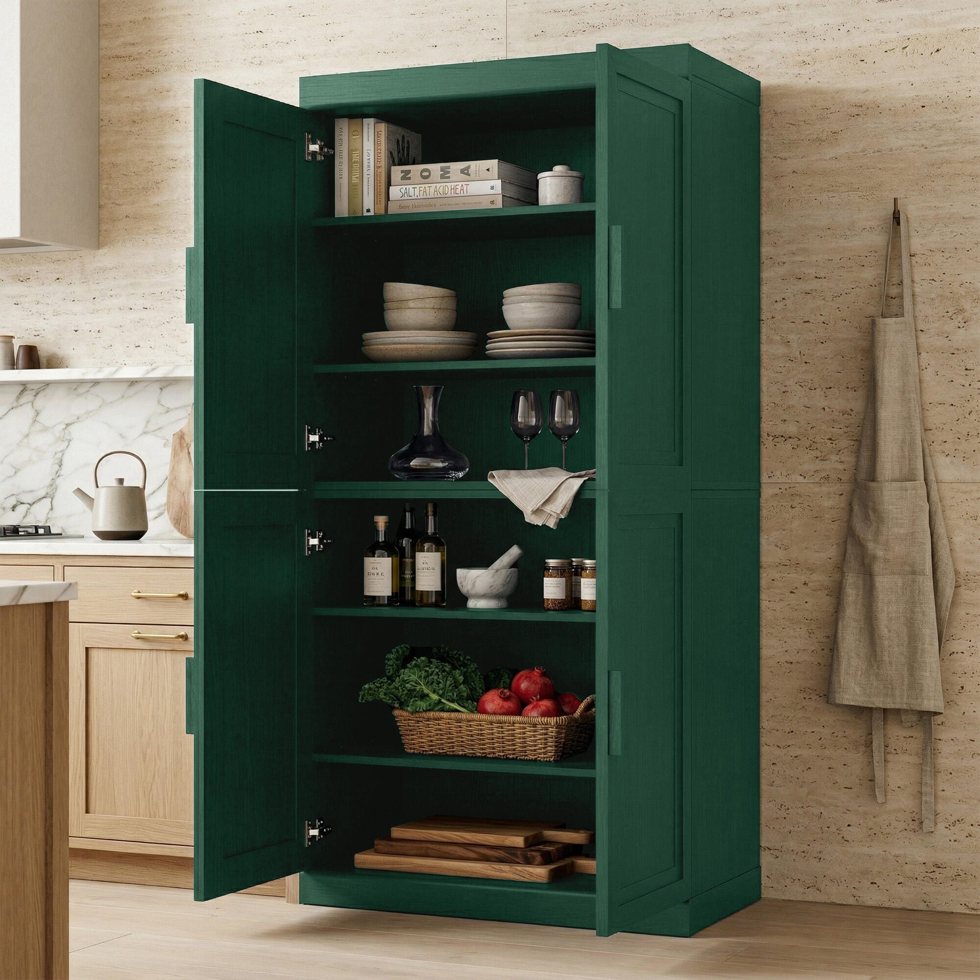 Dovelina Liora Modular Freestanding 31" Accent Cabinet, Green, large