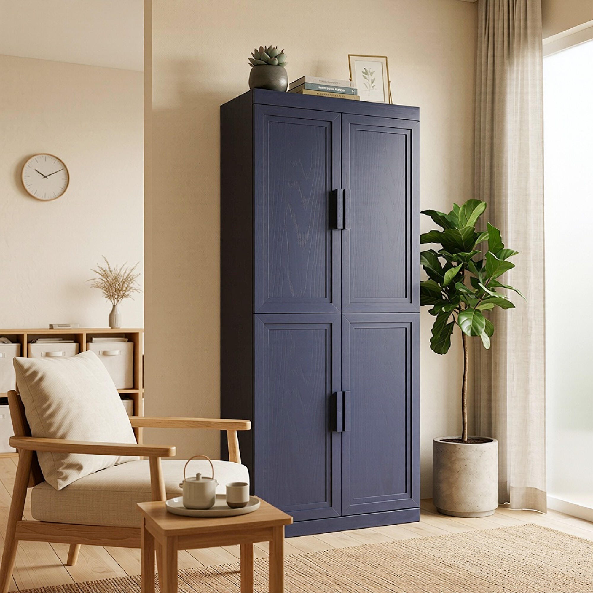 Dovelina Liora Multi-Purpose 31" Accent Cabinet, Blue, large
