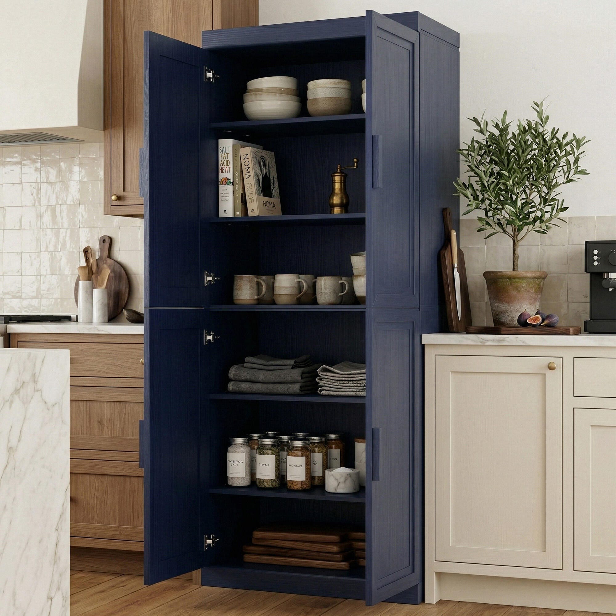 Dovelina Liora Multi-Purpose 31" Accent Cabinet, Blue, large