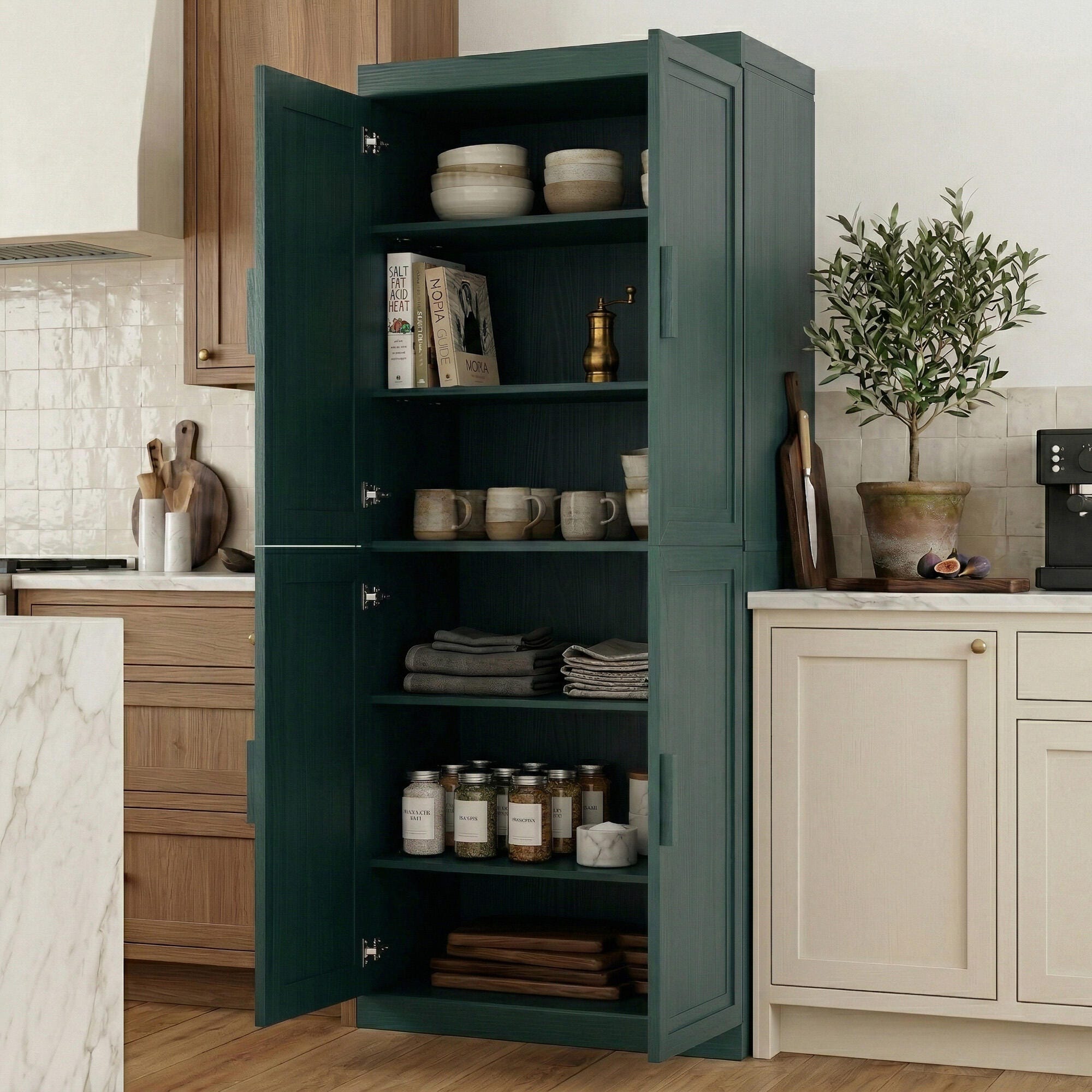 Dovelina Liora Multi-Purpose 31" Accent Cabinet, Green, large
