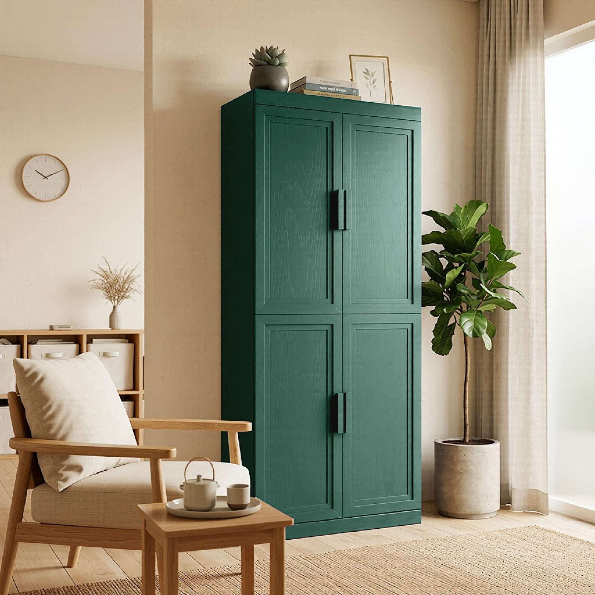 Dovelina Liora Multi-Purpose 31" Accent Cabinet, Green, large
