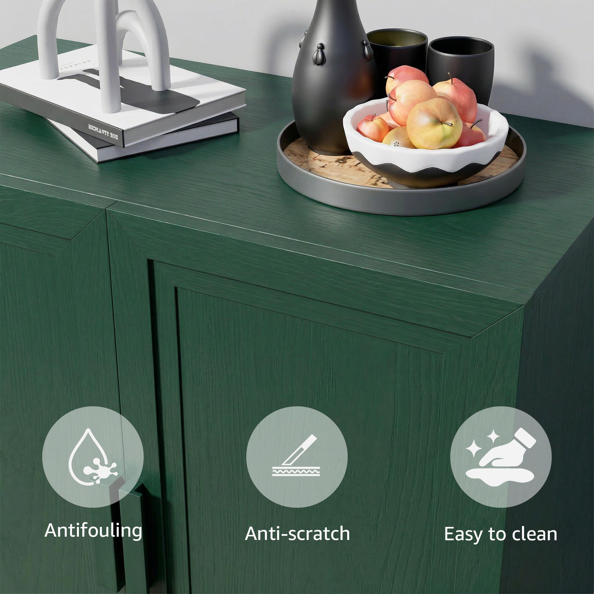 Dovelina Liora Multi-Purpose 31" Accent Cabinet, Green, large