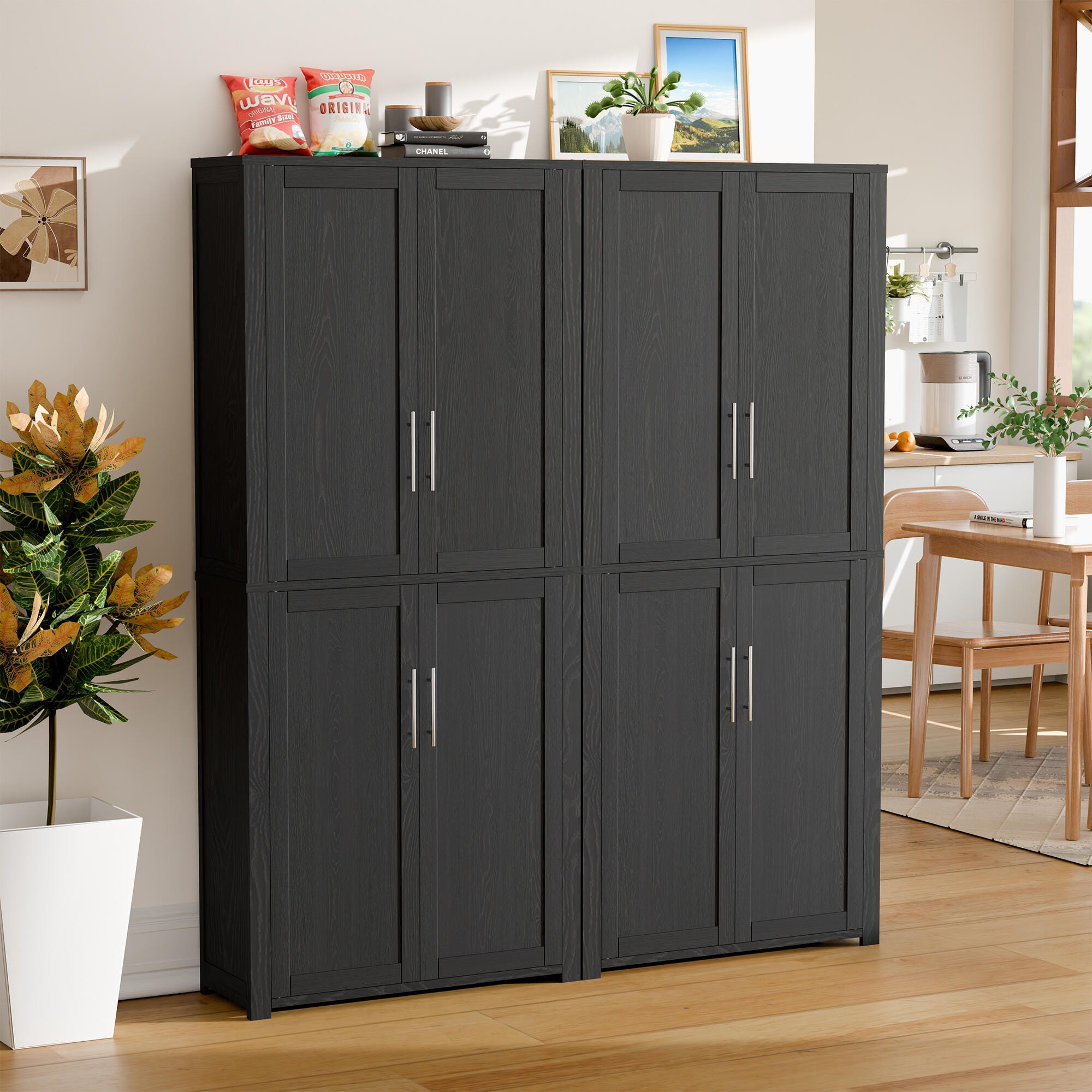 Dovelina Liora 56" Accent Cabinet, Black, rollover