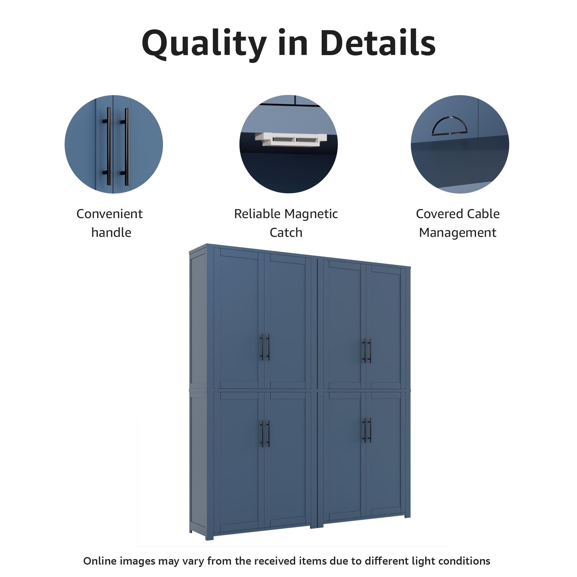 Dovelina Liora 56" Accent Cabinet, Blue, large