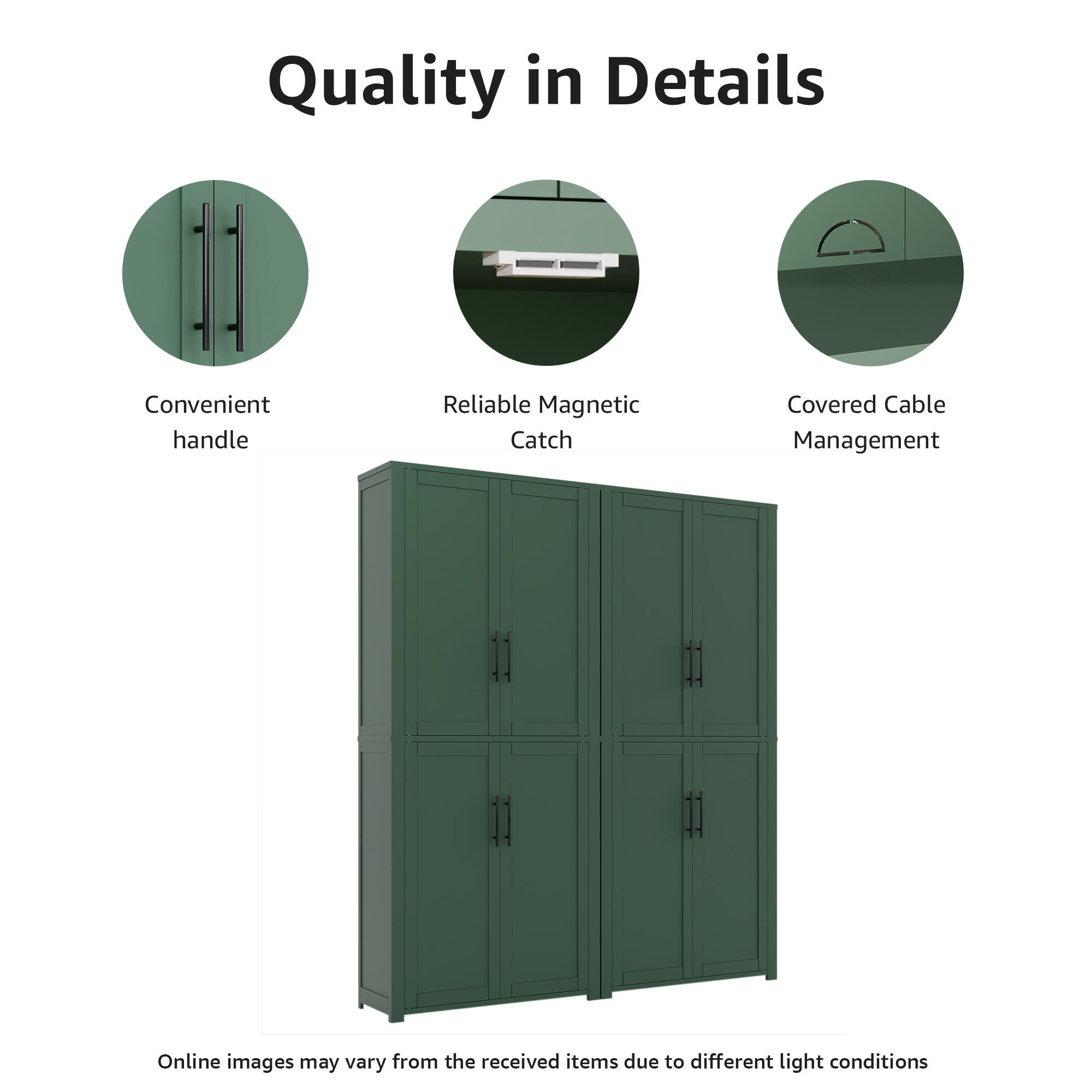 Dovelina Liora 56" Accent Cabinet, Green, large