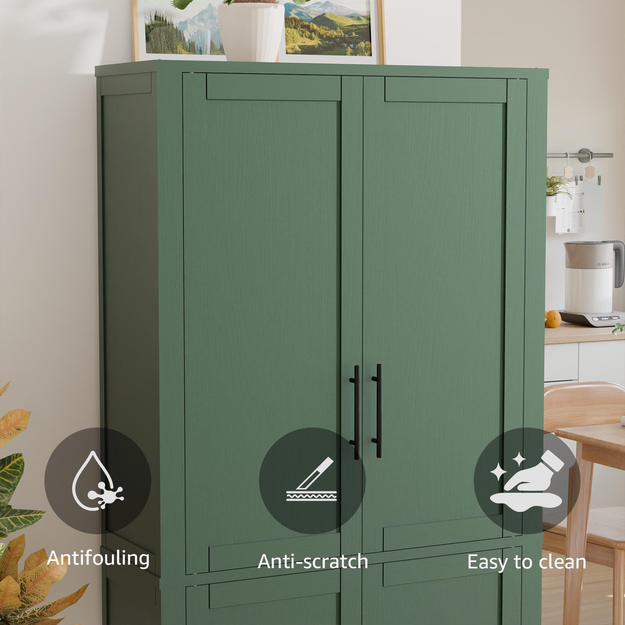 Dovelina Liora 56" Accent Cabinet, Green, large