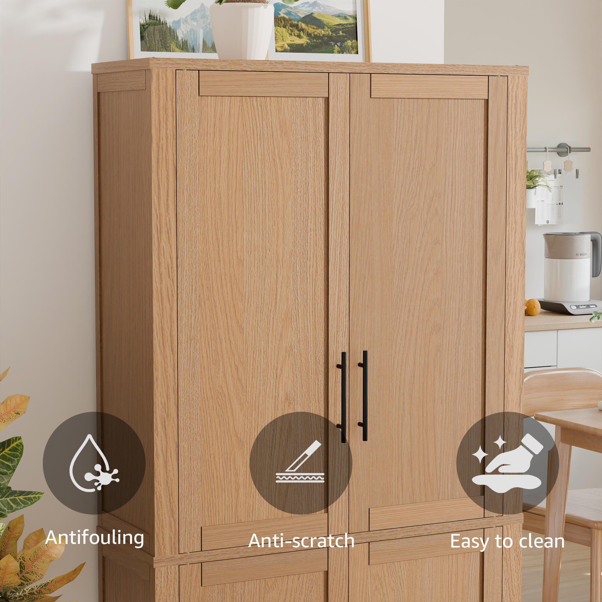 Dovelina Liora 56" Accent Cabinet, Natural, large