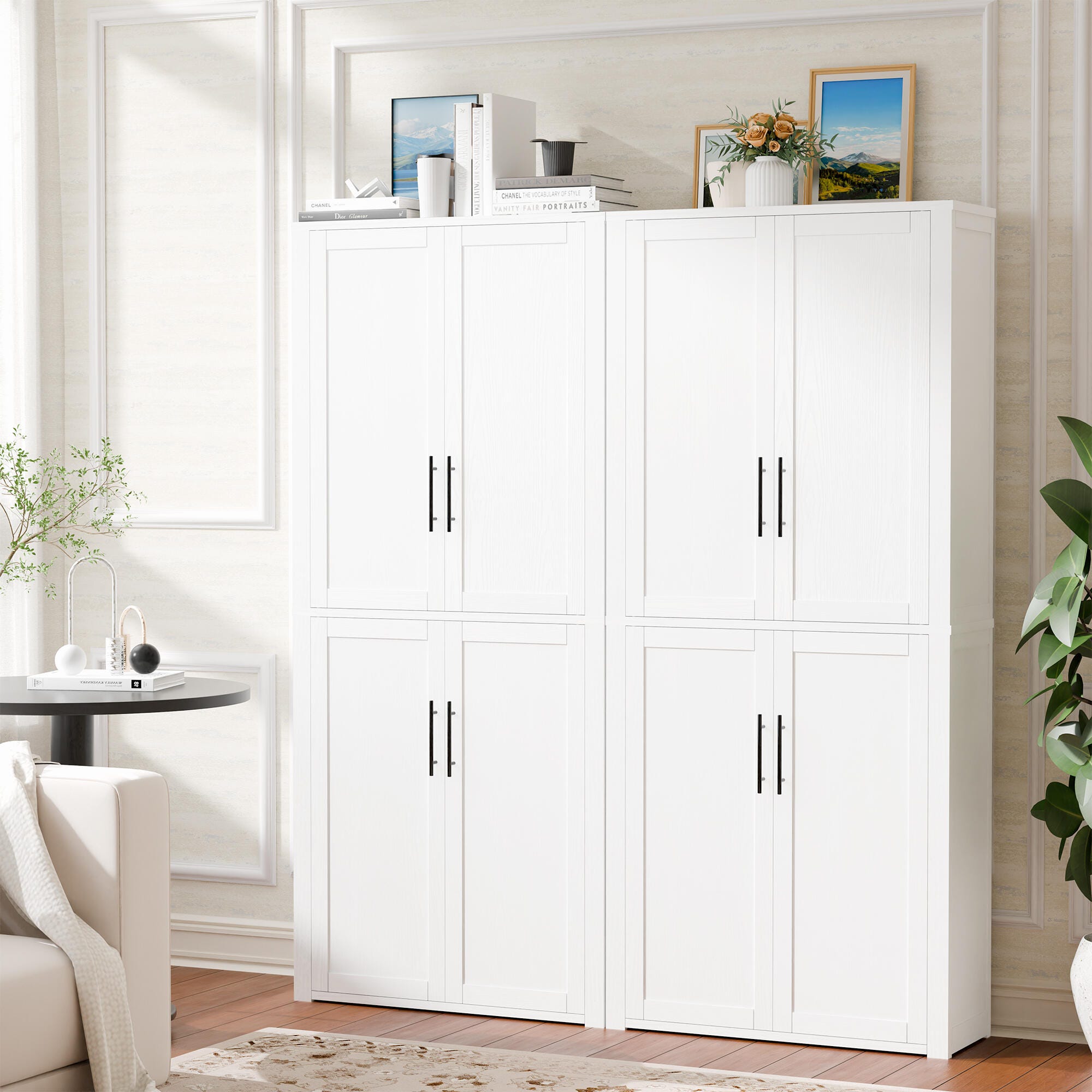 Dovelina Liora 56" Accent Cabinet, White, large