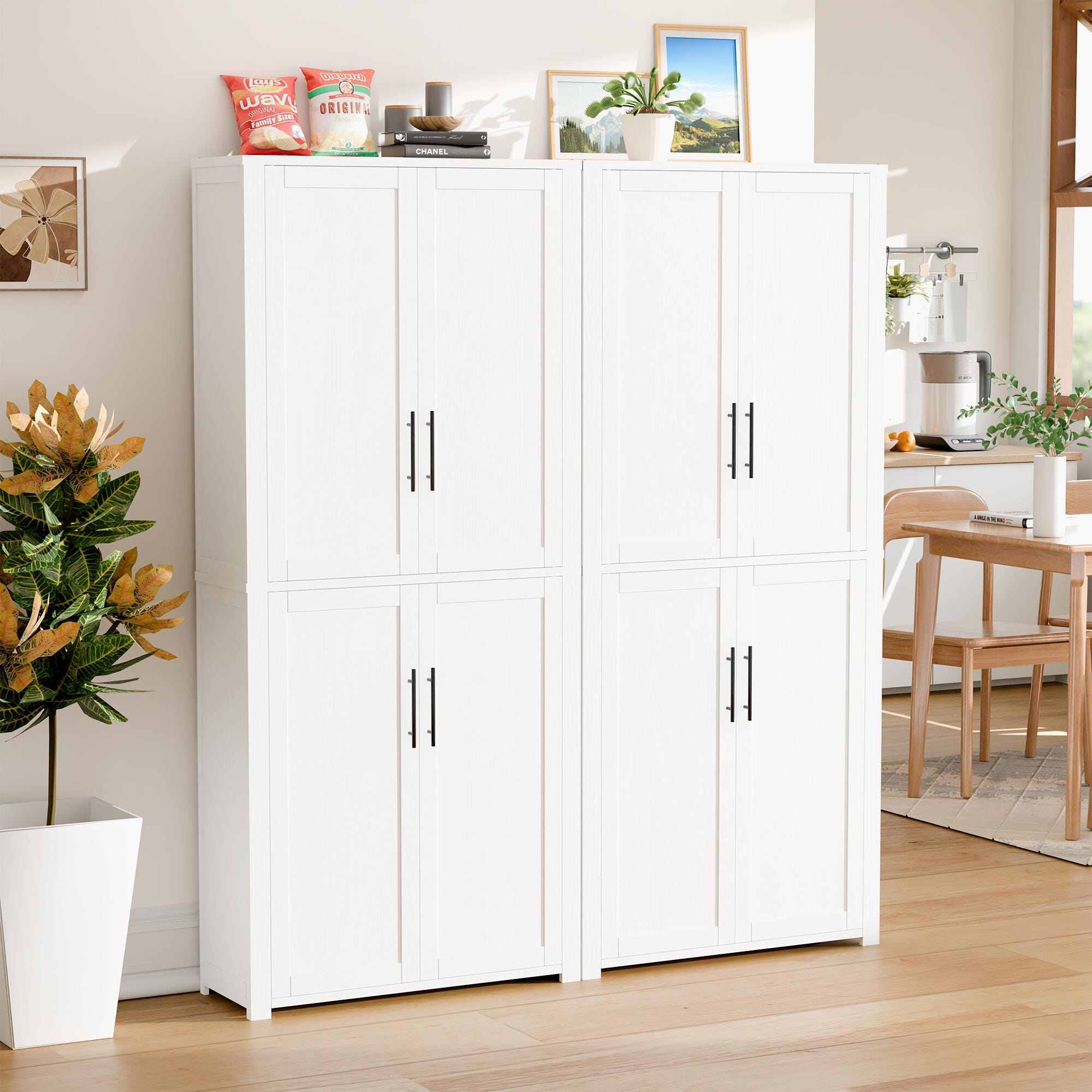 Dovelina Liora 56" Accent Cabinet, White, large