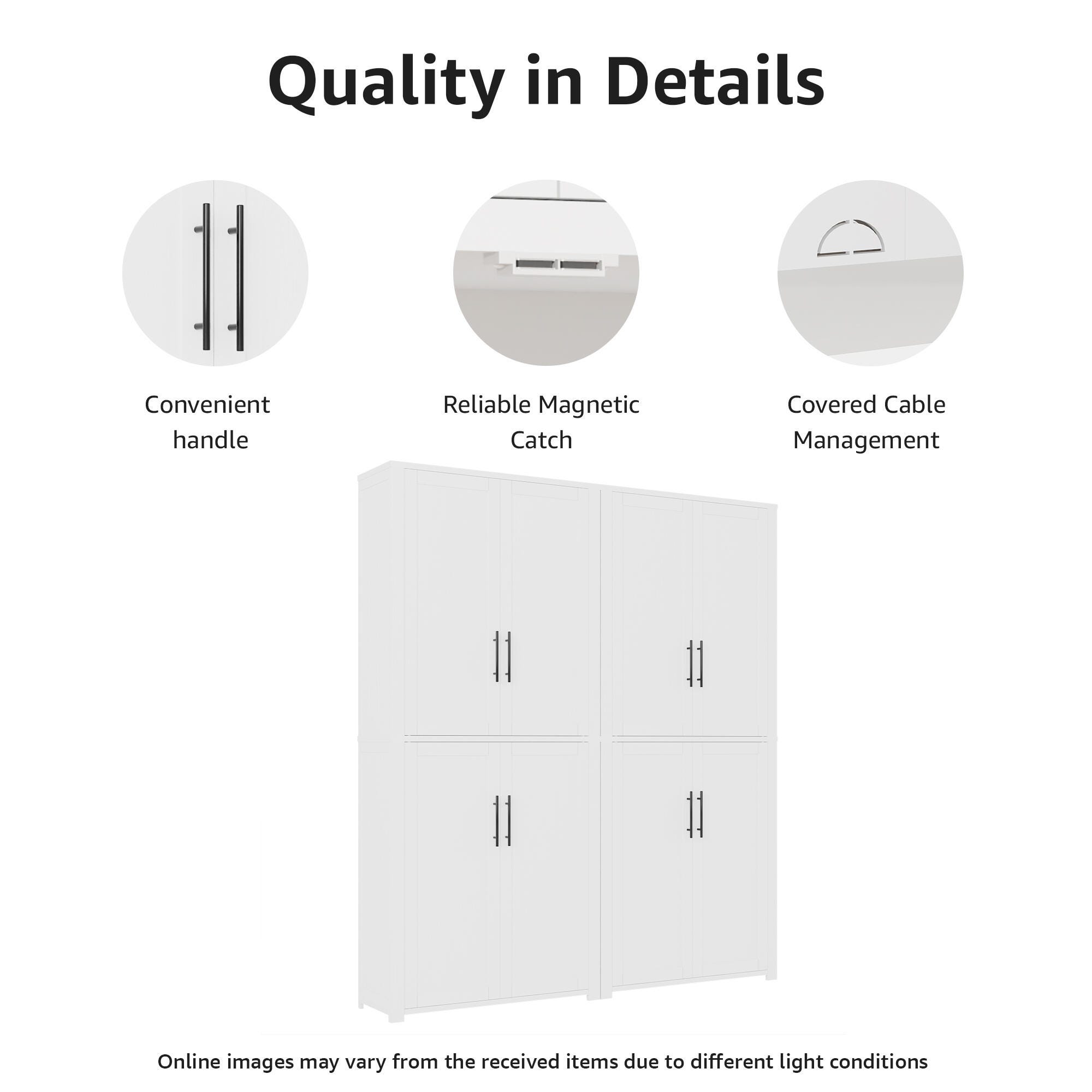 Dovelina Liora 56" Accent Cabinet, White, large