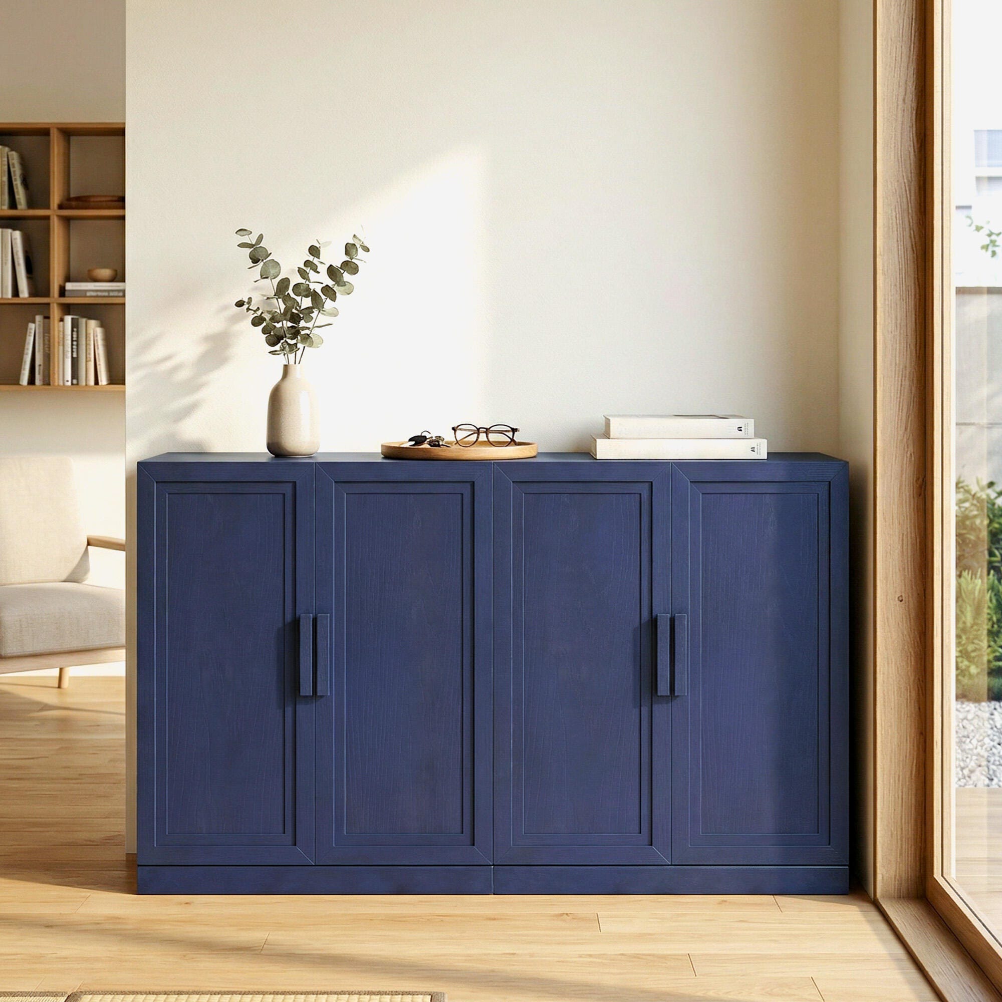 Dovelina Liora 62" Accent Cabinet, Blue, rollover