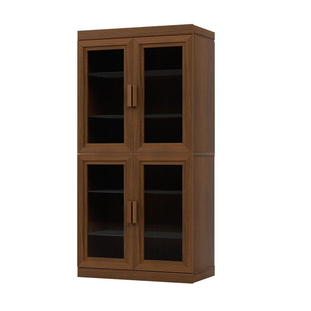 Dovelina Liora Tall 31" Accent Cabinet, Walnut, large