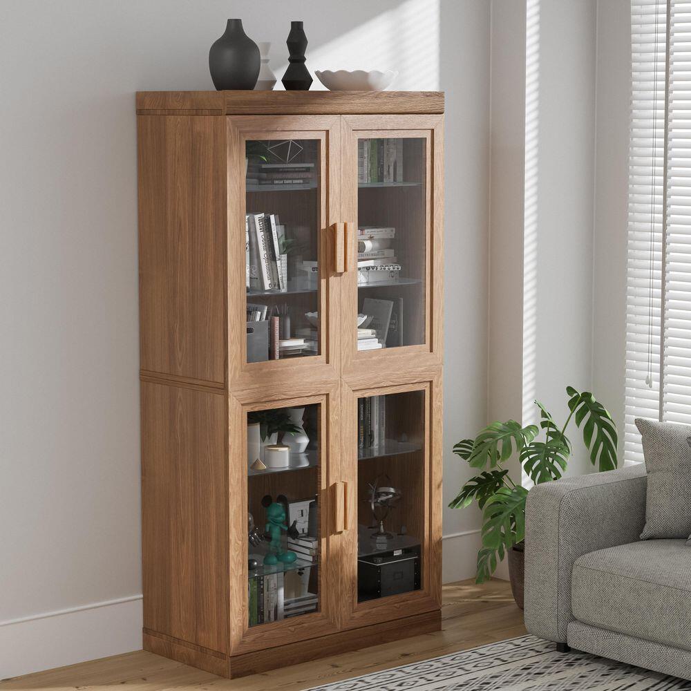 Dovelina Liora Tall 31" Accent Cabinet, Natural, large
