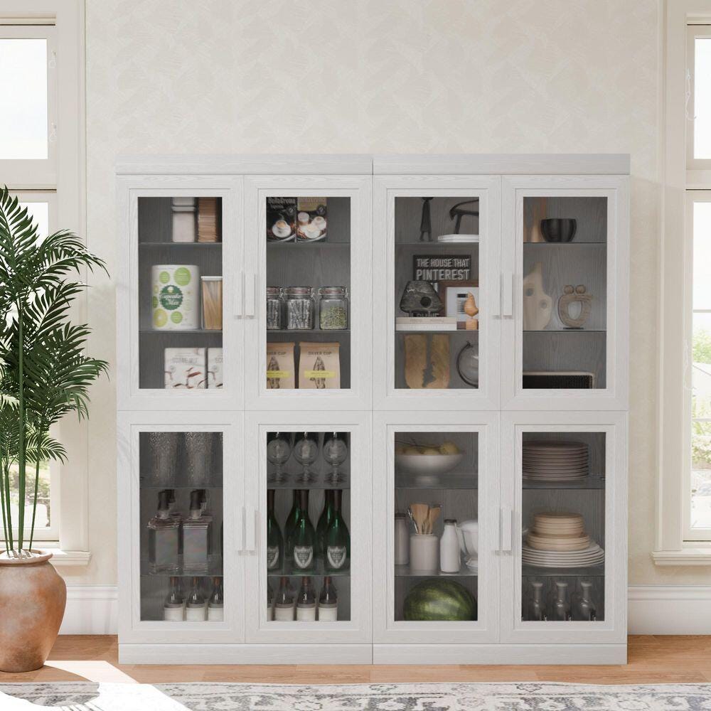 Dovelina Liora Tall 31" Accent Cabinet, White, large