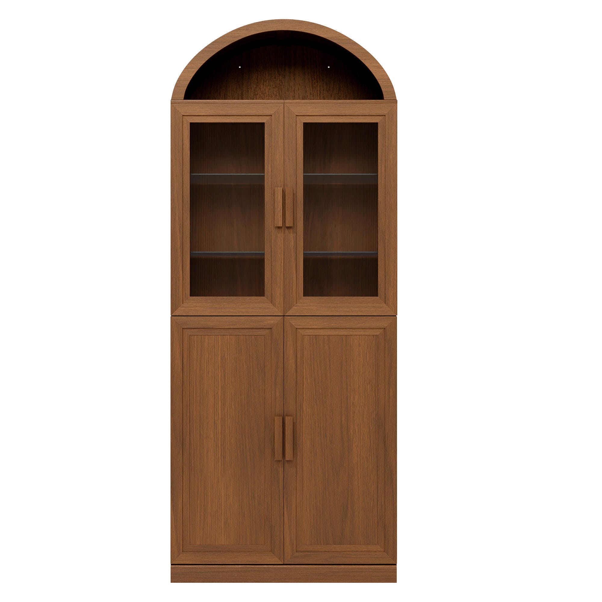 Dovelina Liora Arched 31" Accent Cabinet, Walnut, large