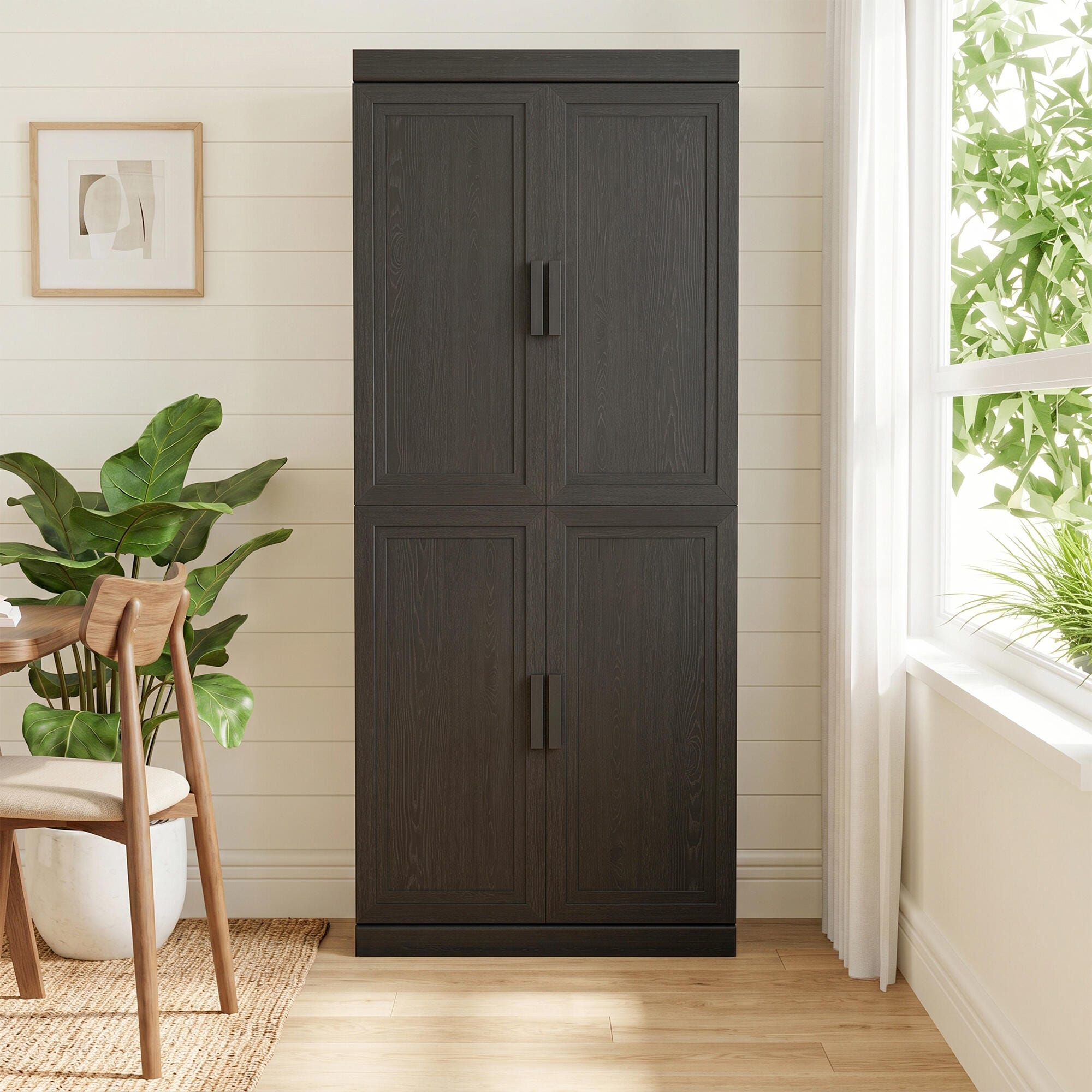 Dovelina Liora Durable 31" Accent Cabinet, Black, rollover