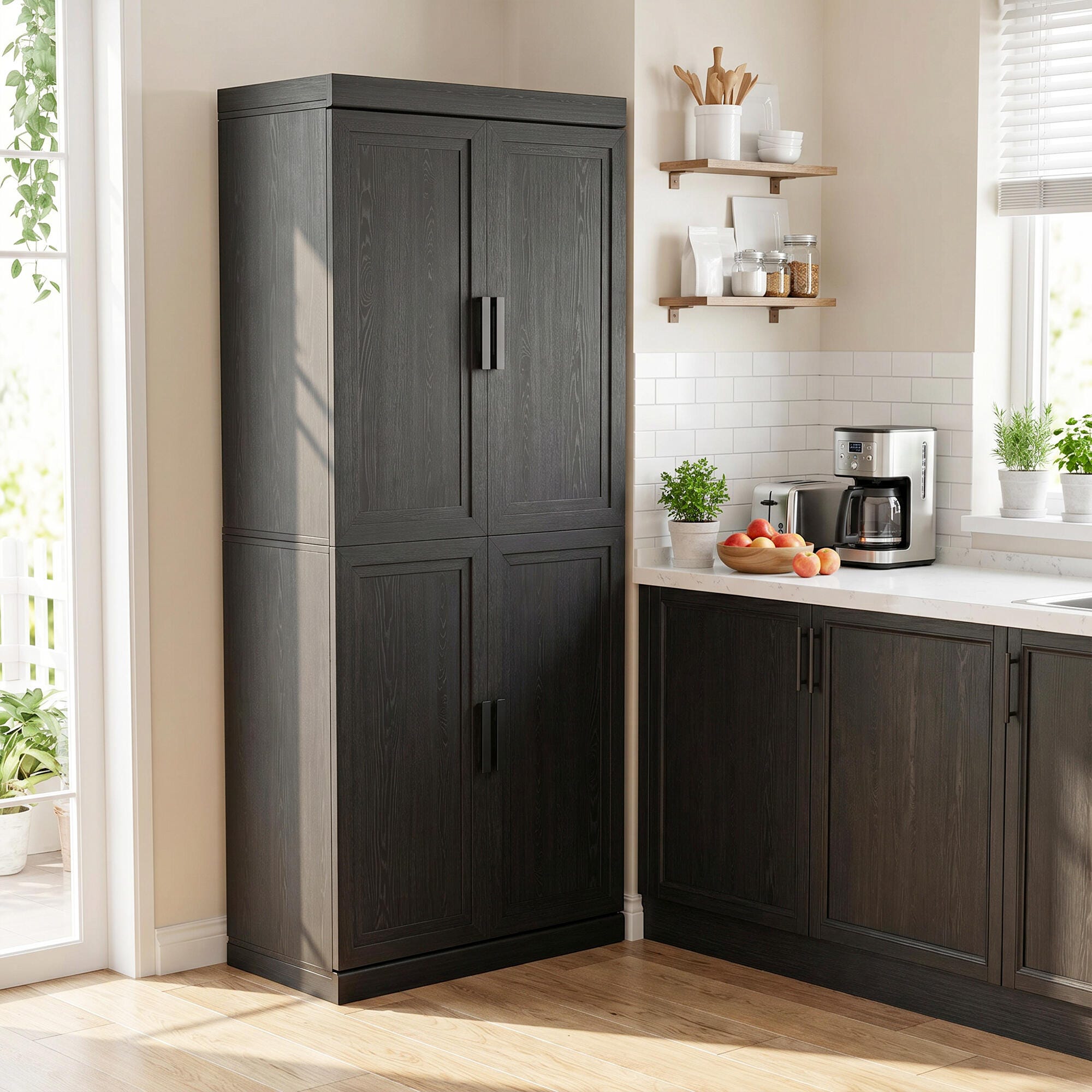 Dovelina Liora Durable 31" Accent Cabinet, Black, large