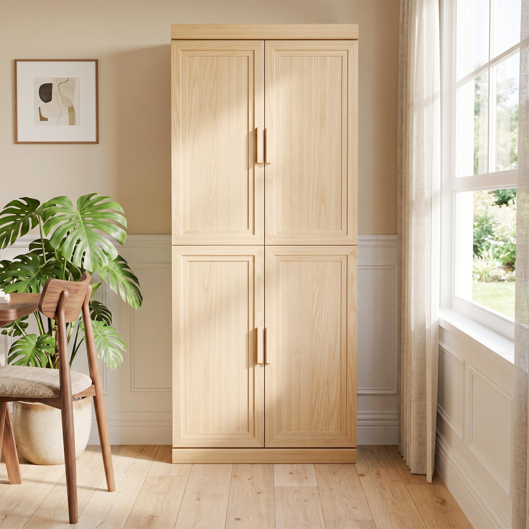 Dovelina Liora Durable 31" Accent Cabinet, Natural, rollover
