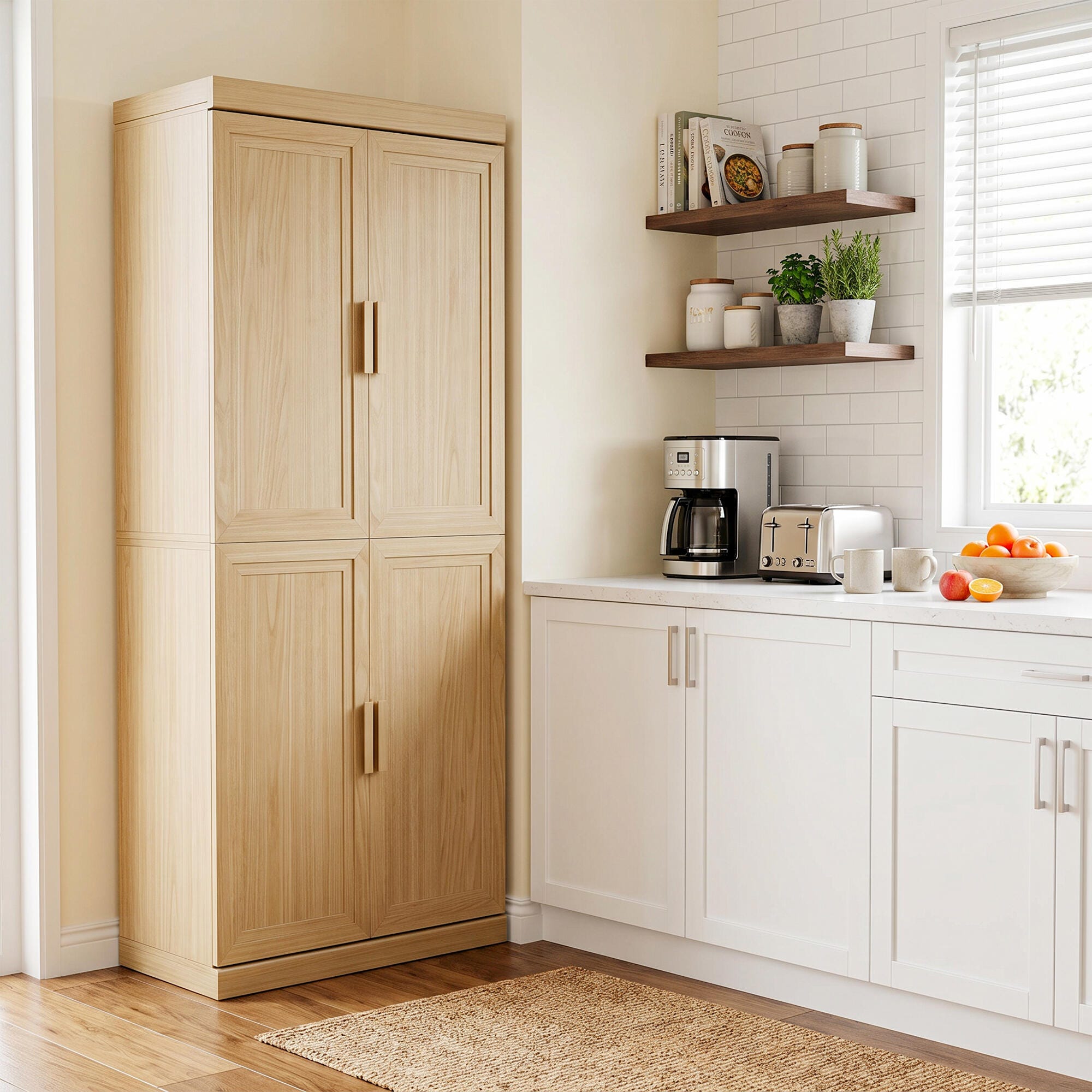 Dovelina Liora Durable 31" Accent Cabinet, Natural, large