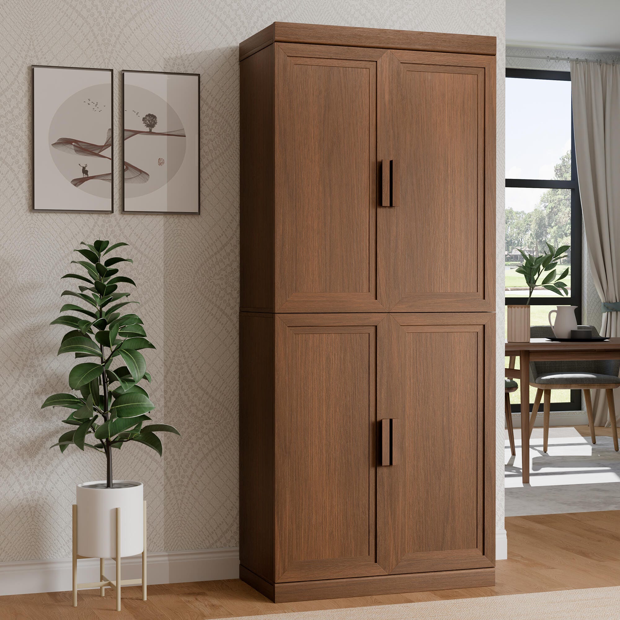 Dovelina Liora Durable 31" Accent Cabinet, Walnut, large