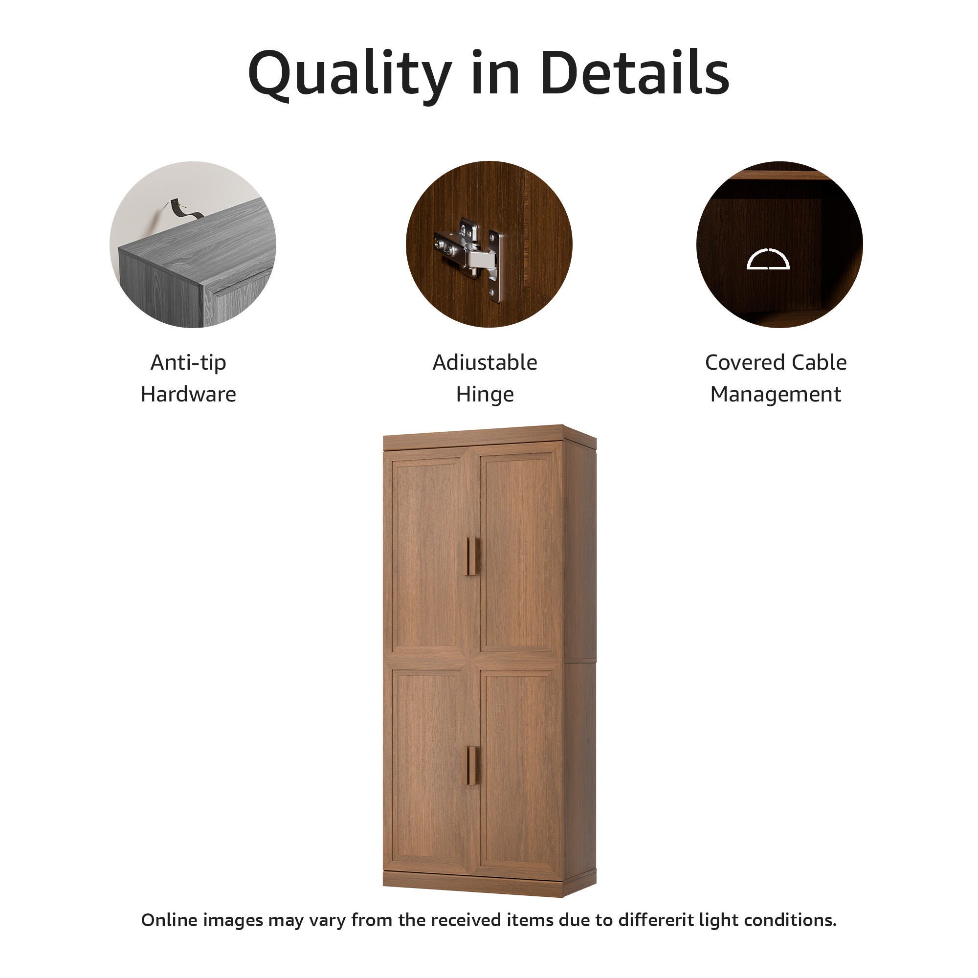Dovelina Liora Durable 31" Accent Cabinet, Walnut, large