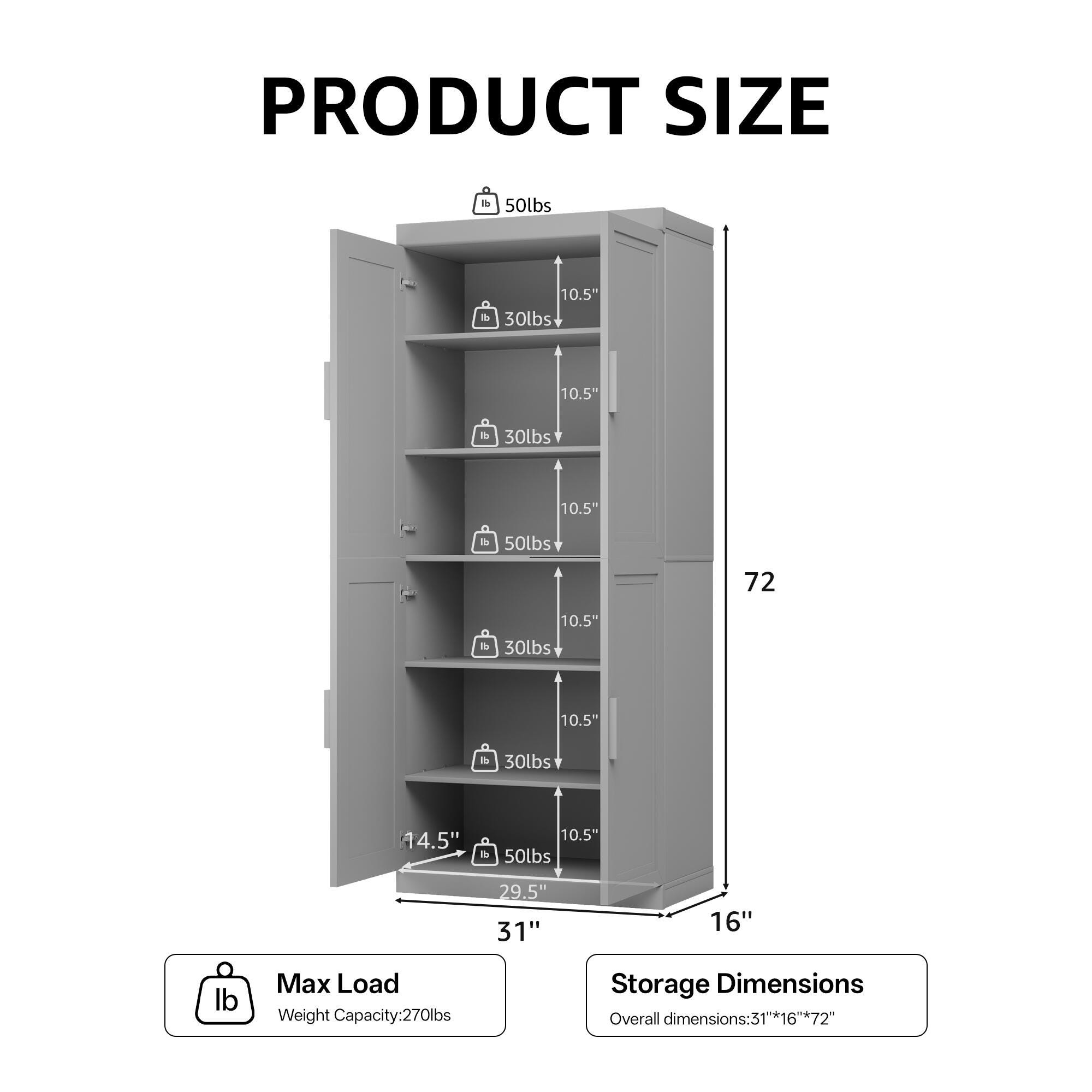 Dovelina Liora Durable 31" Accent Cabinet, Walnut, large