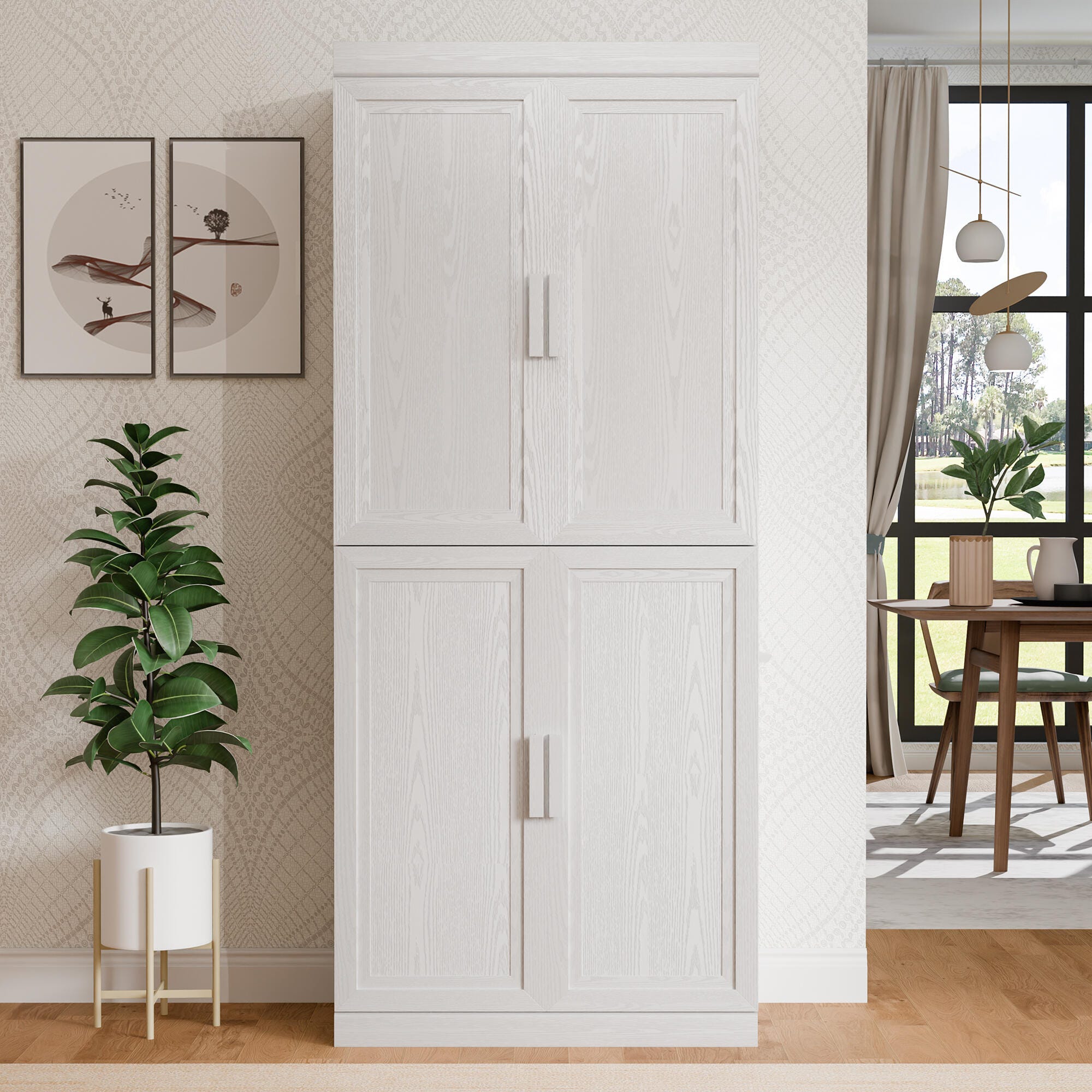 Dovelina Liora Durable 31" Accent Cabinet, White, rollover