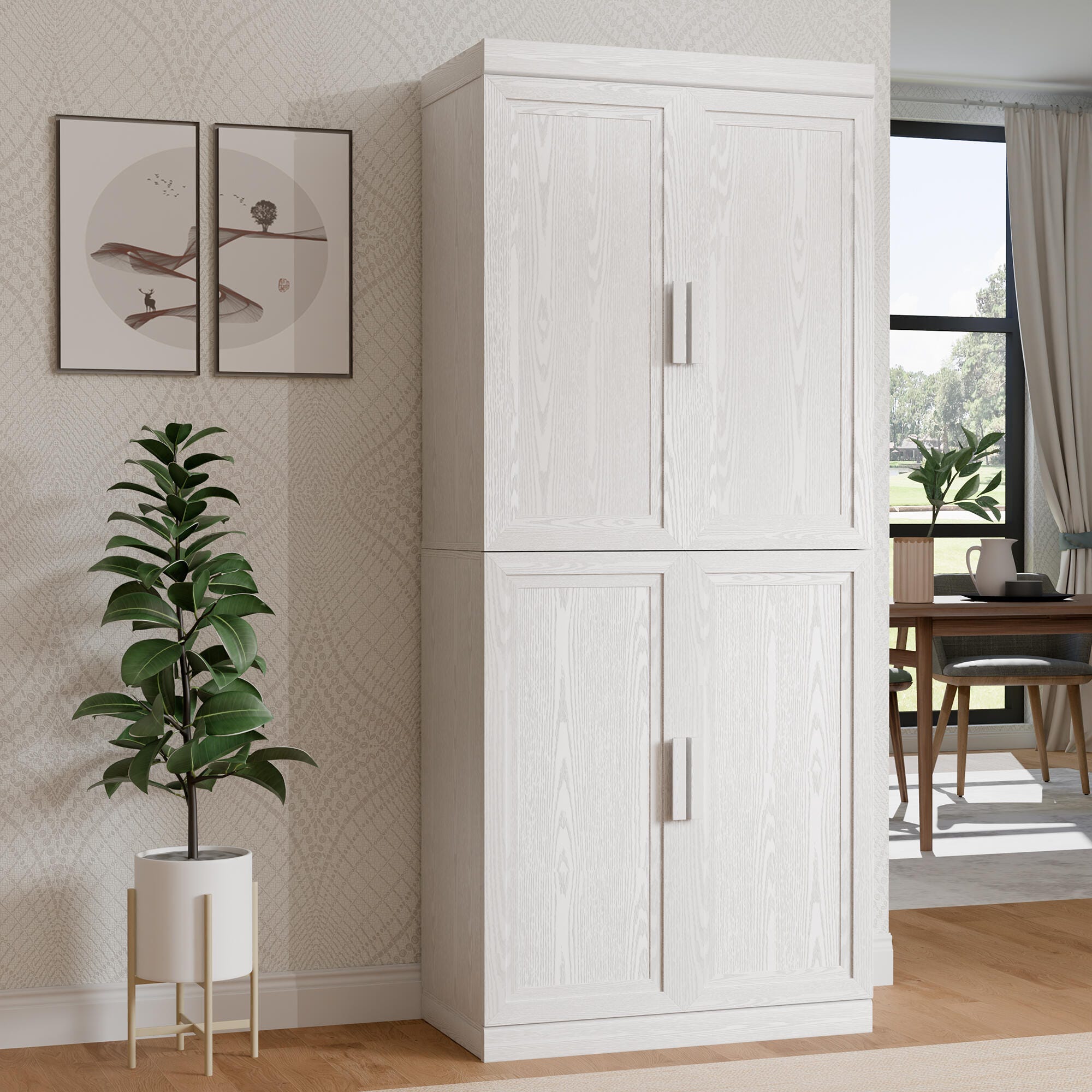 Dovelina Liora Durable 31" Accent Cabinet, White, large