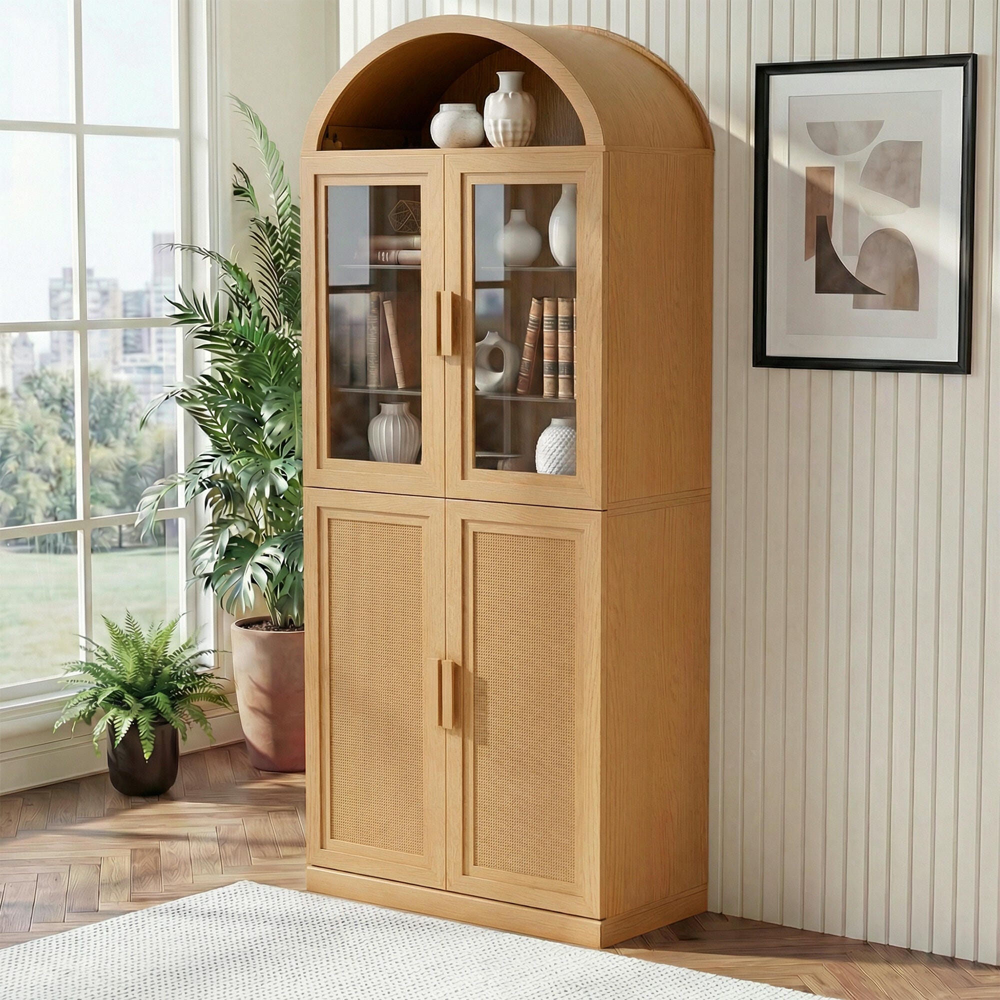 Dovelina Liora Elegant 31" Accent Cabinet, Natural