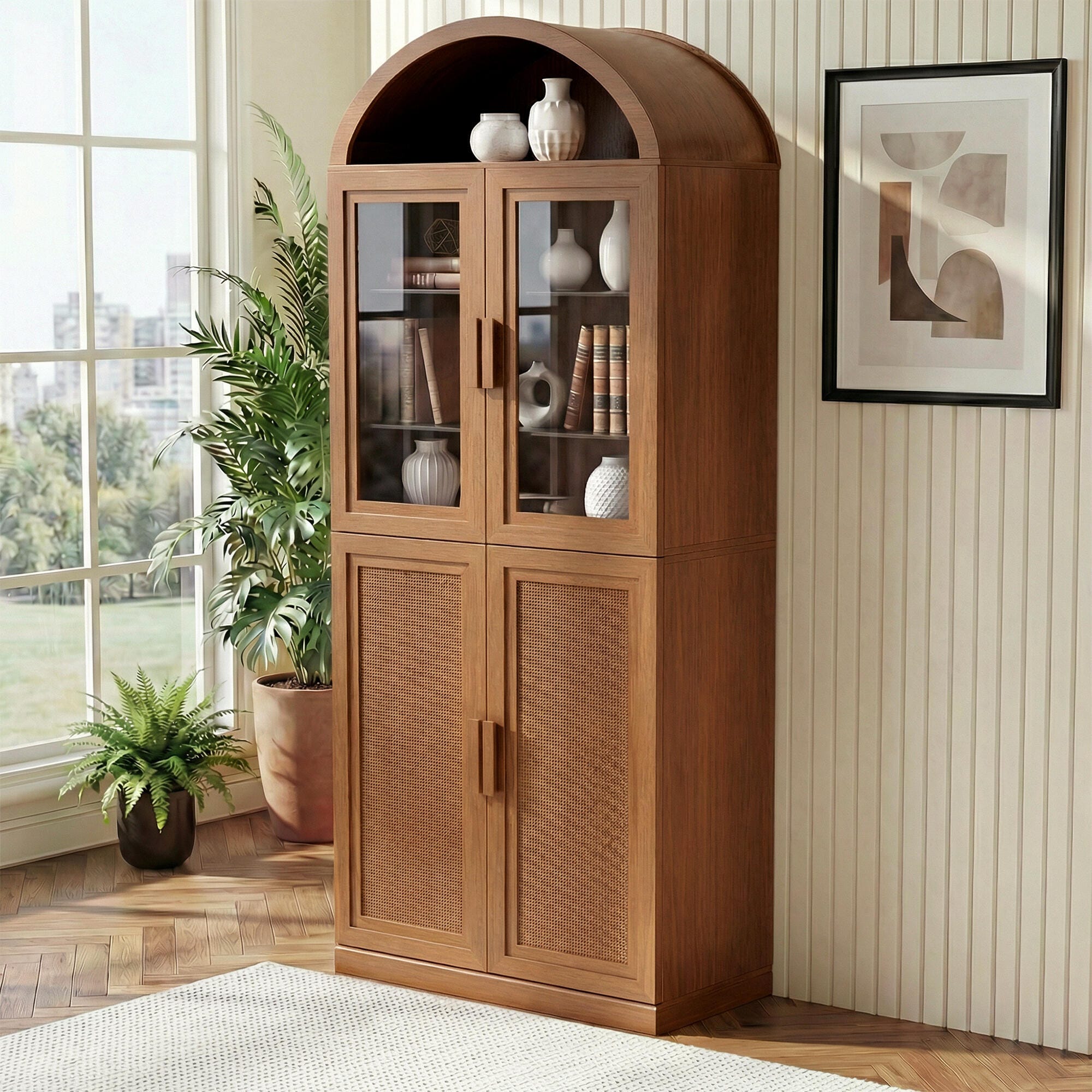 Dovelina Liora Elegant 31" Accent Cabinet, Walnut, rollover