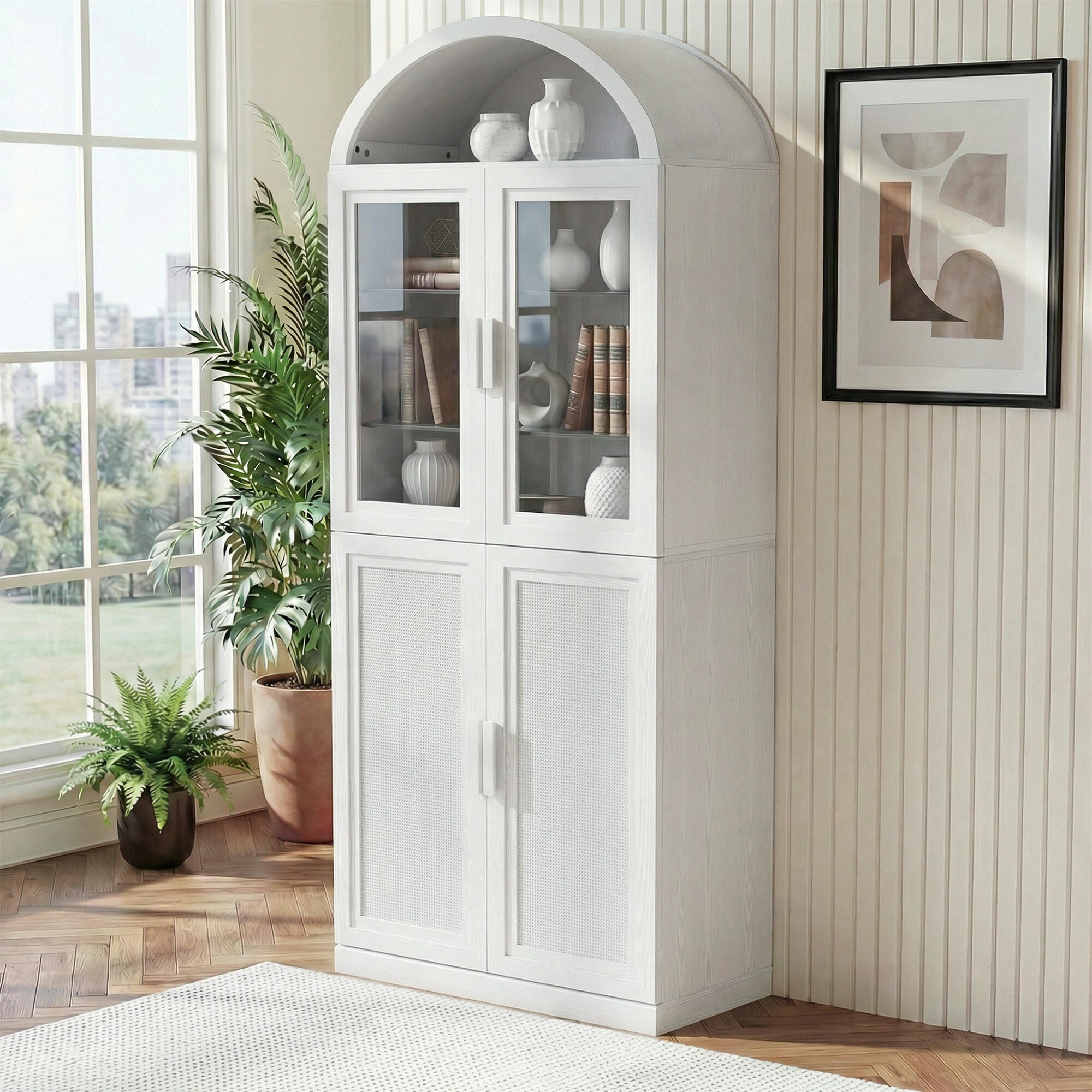 Dovelina Liora Elegant 31" Accent Cabinet, White, rollover