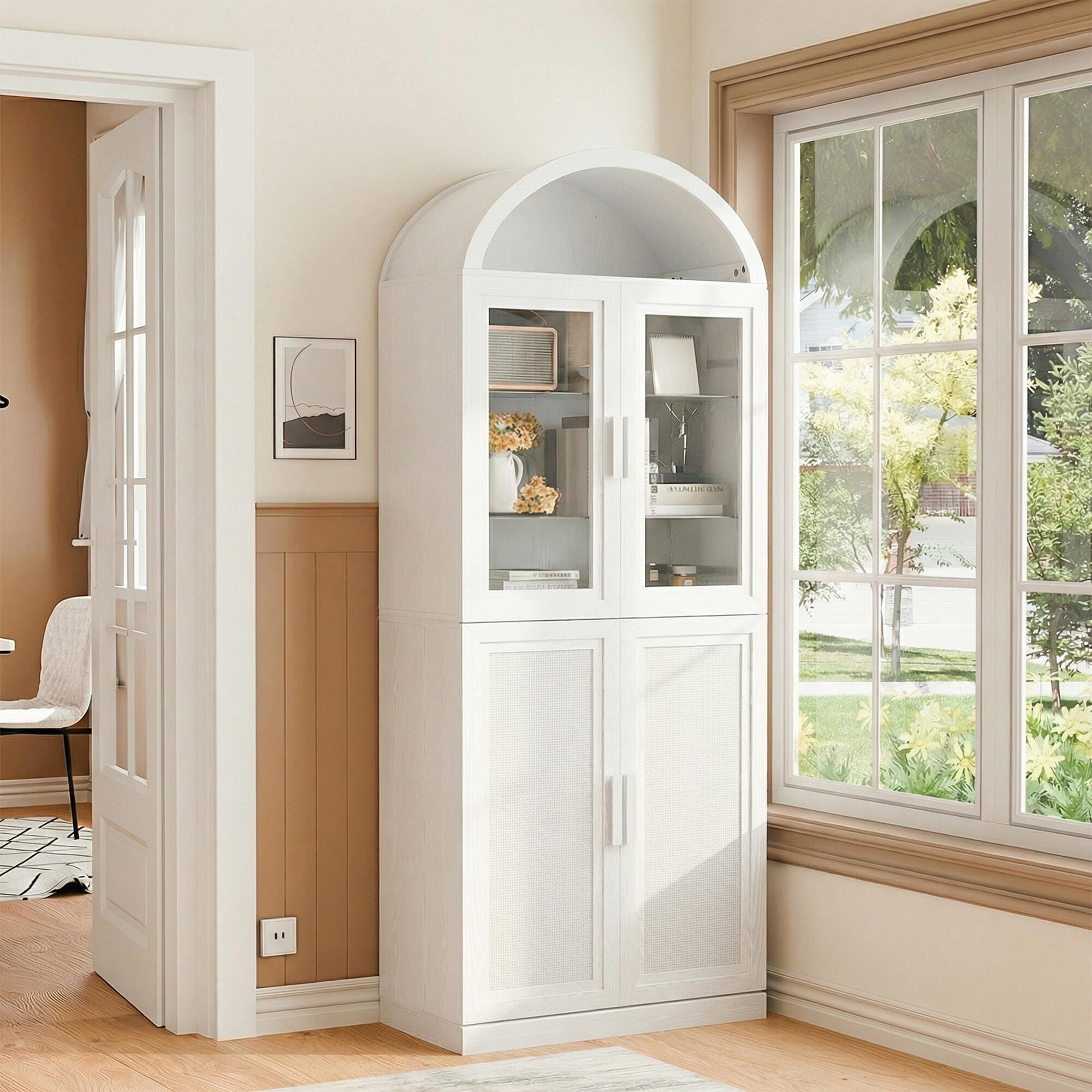 Dovelina Liora Elegant 31" Accent Cabinet, White, large