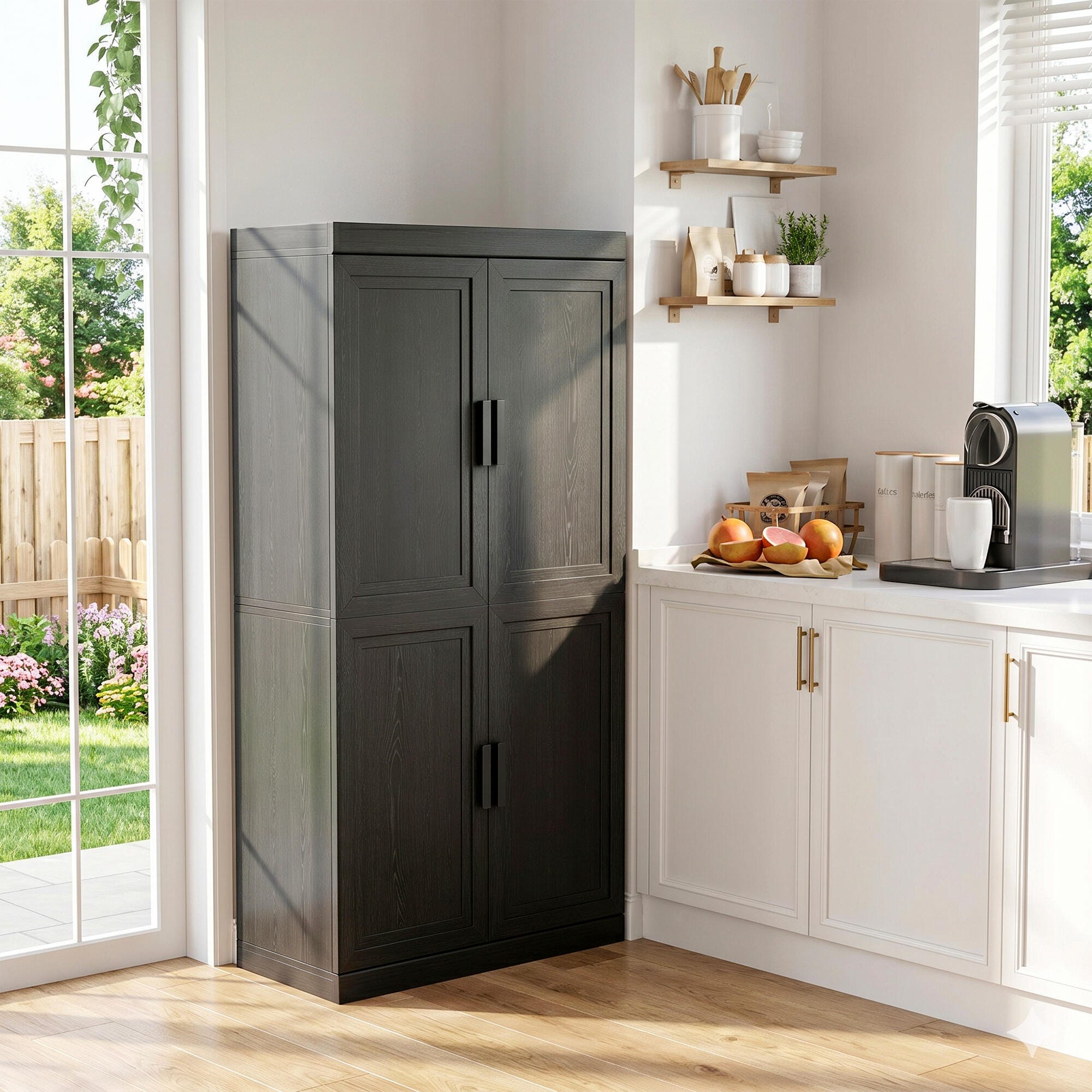 Dovelina Liora Versatile 31" Accent Cabinet, Black, large