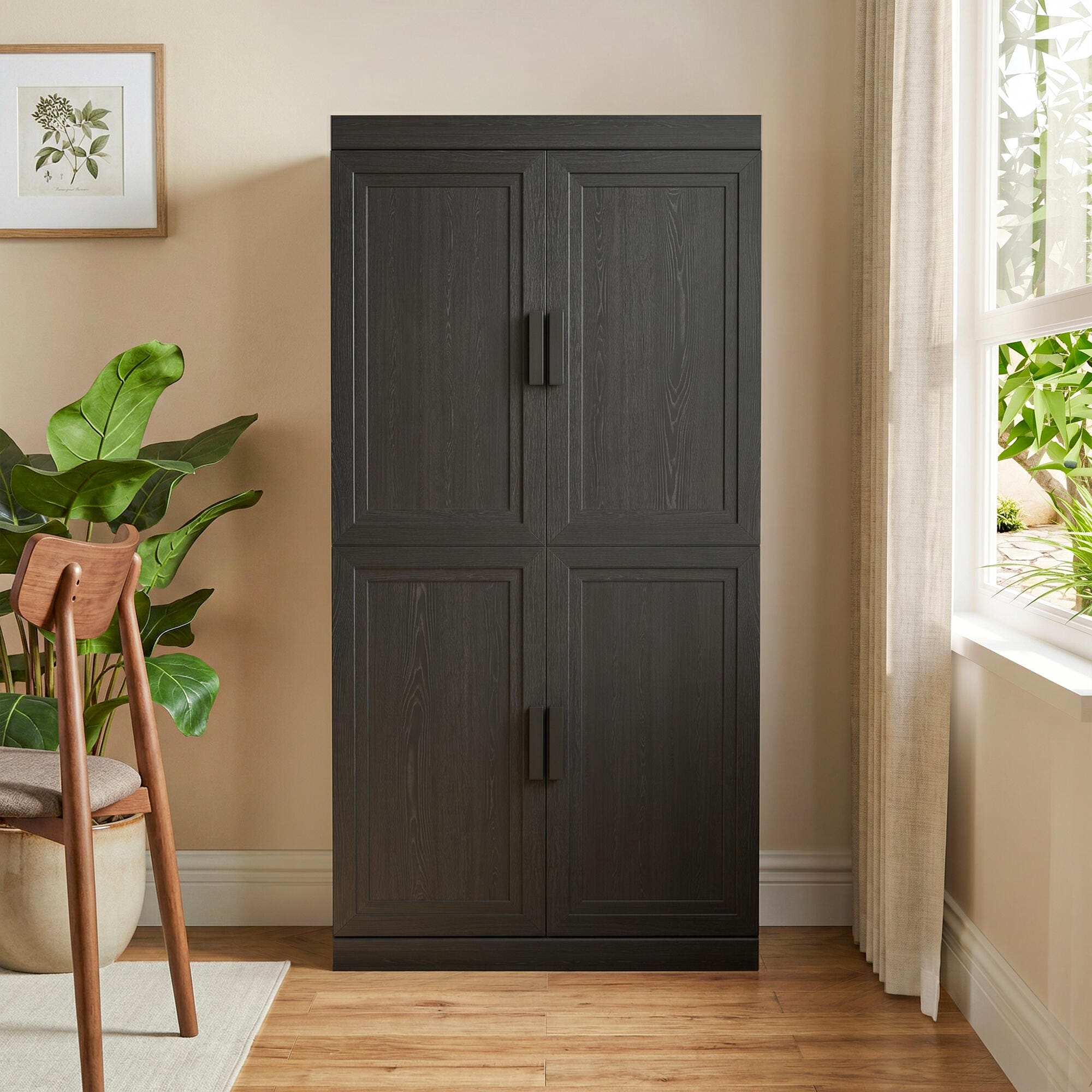 Dovelina Liora Versatile 31" Accent Cabinet, Black, large