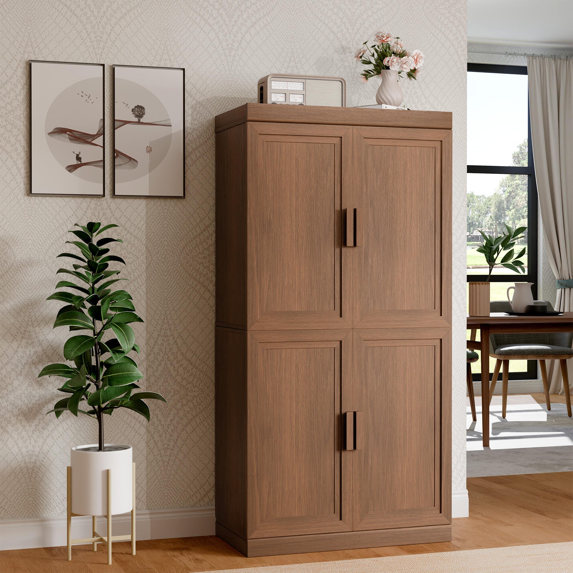 Dovelina Liora Versatile 31" Accent Cabinet, Walnut, large