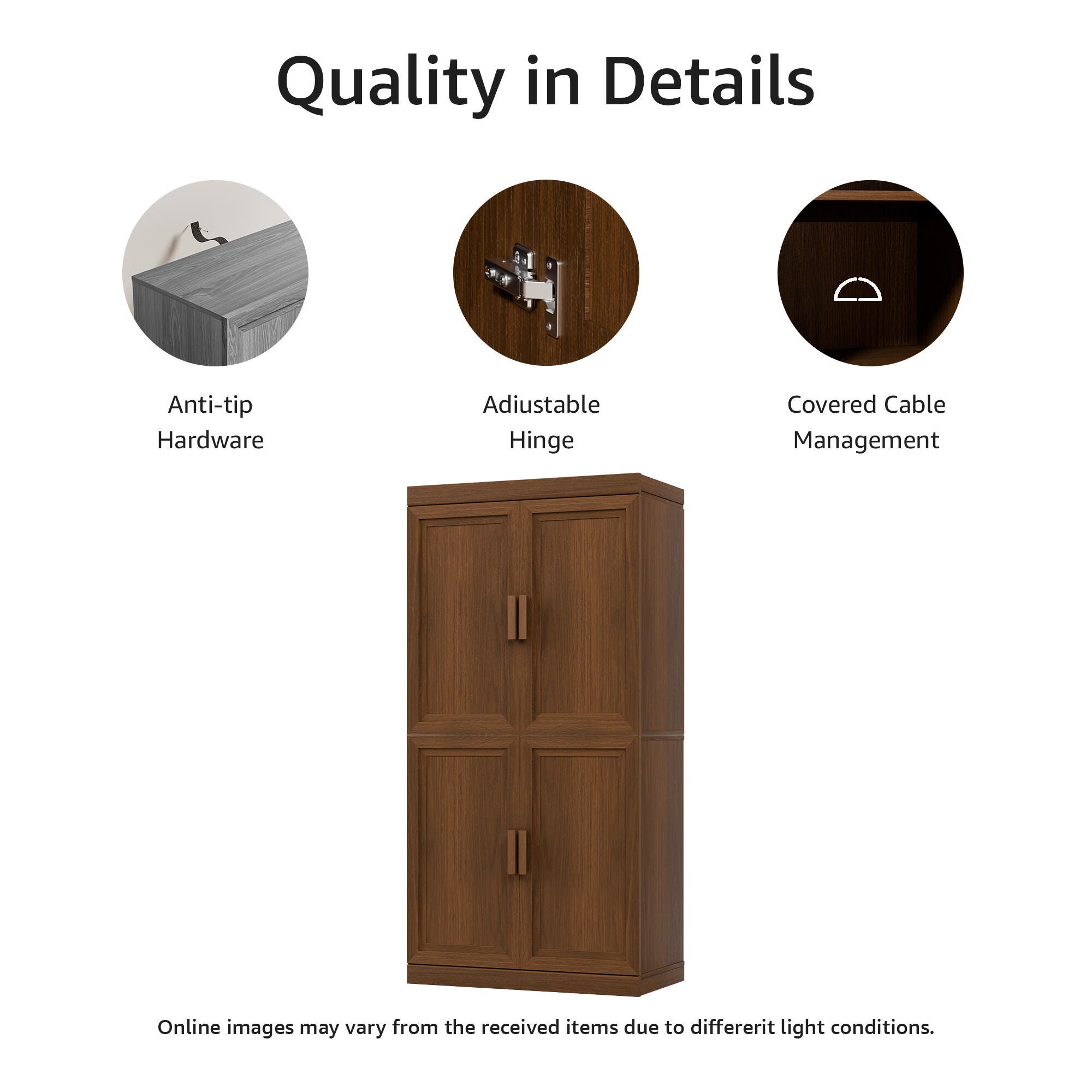 Dovelina Liora Versatile 31" Accent Cabinet, Walnut, large