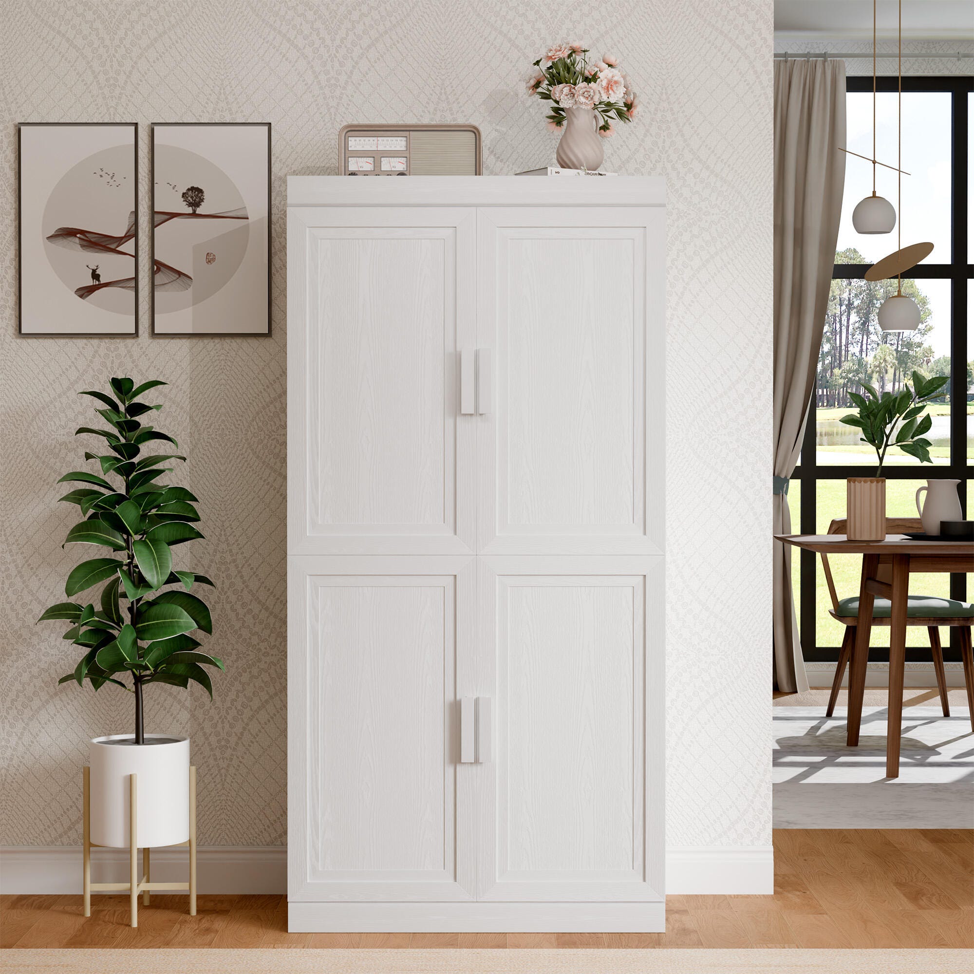 Dovelina Liora Versatile 31" Accent Cabinet, White, large