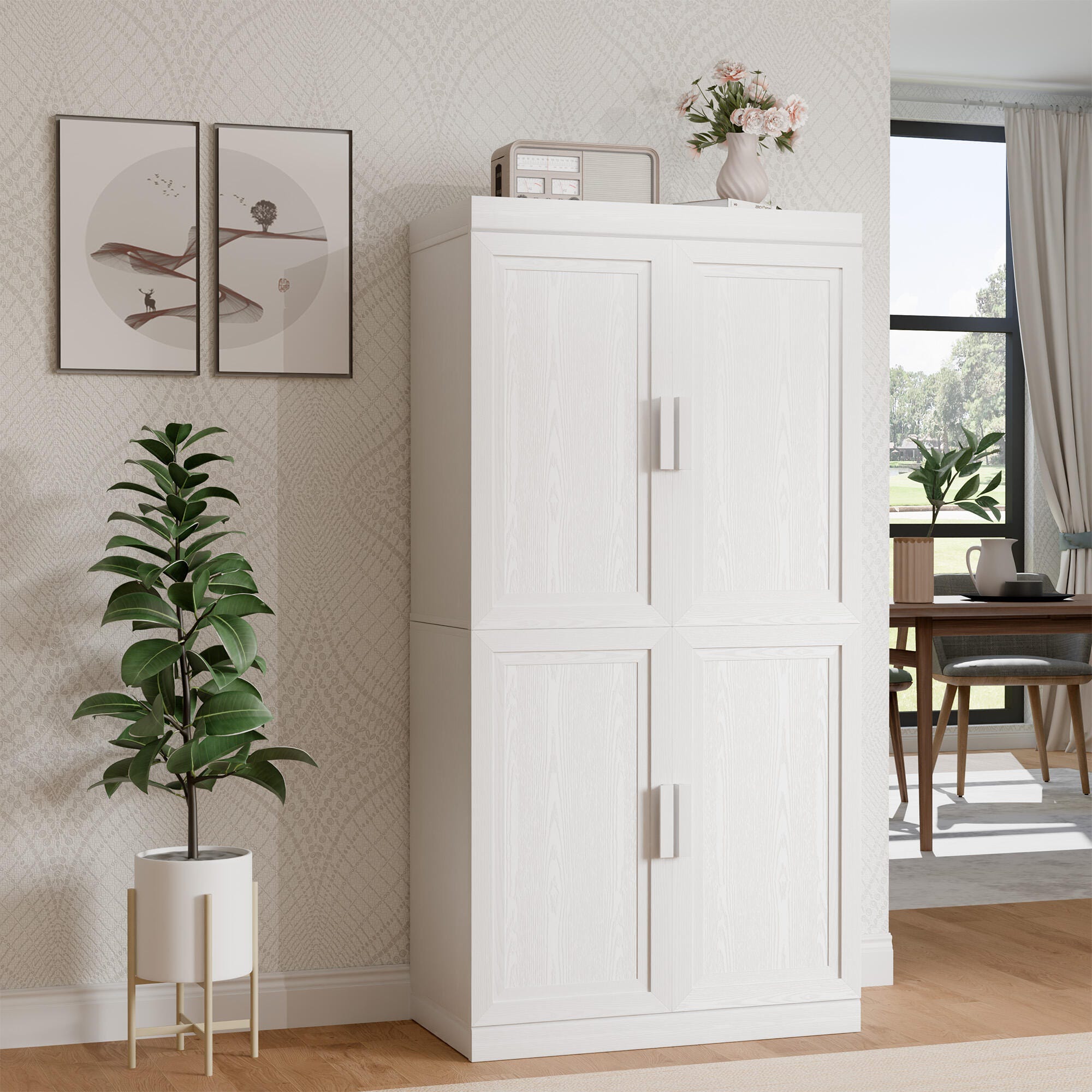 Dovelina Liora Versatile 31" Accent Cabinet, White, large